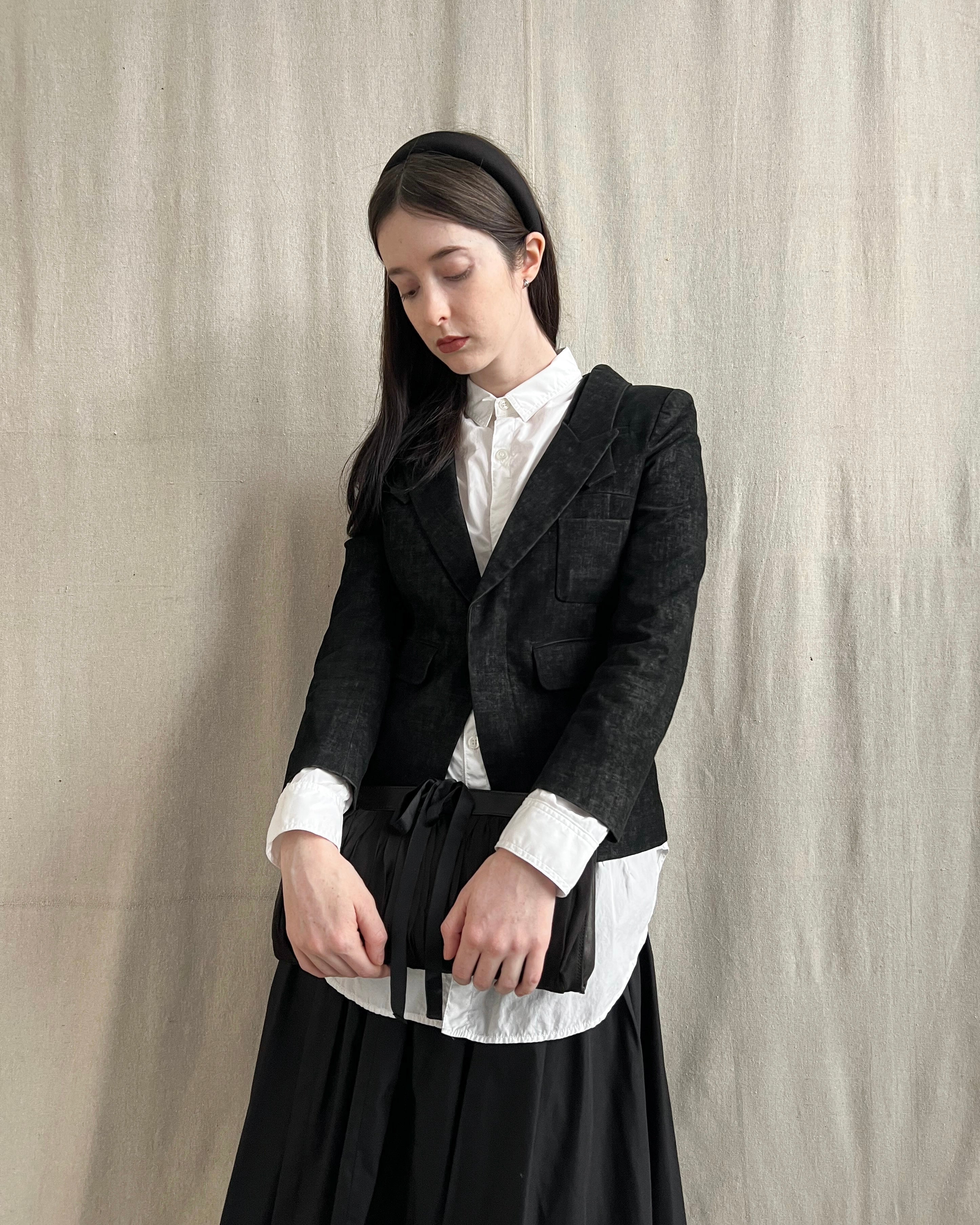 Undercover AW08 Runway Brushed Velvet Crop Blazer