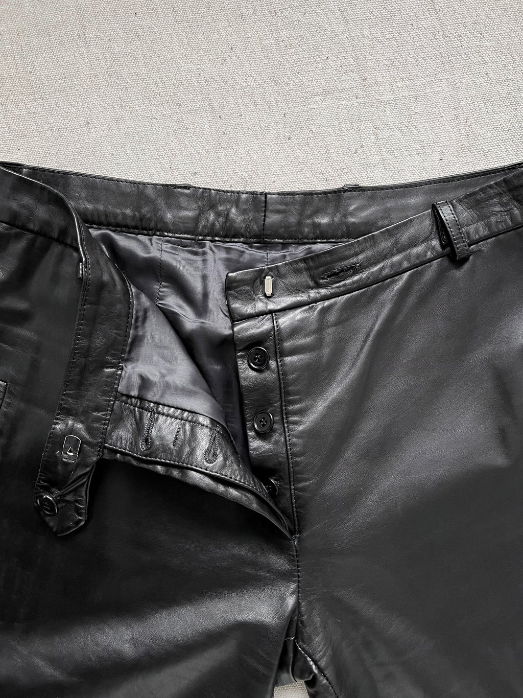 Costume National AW1999 Runway Leather Trousers