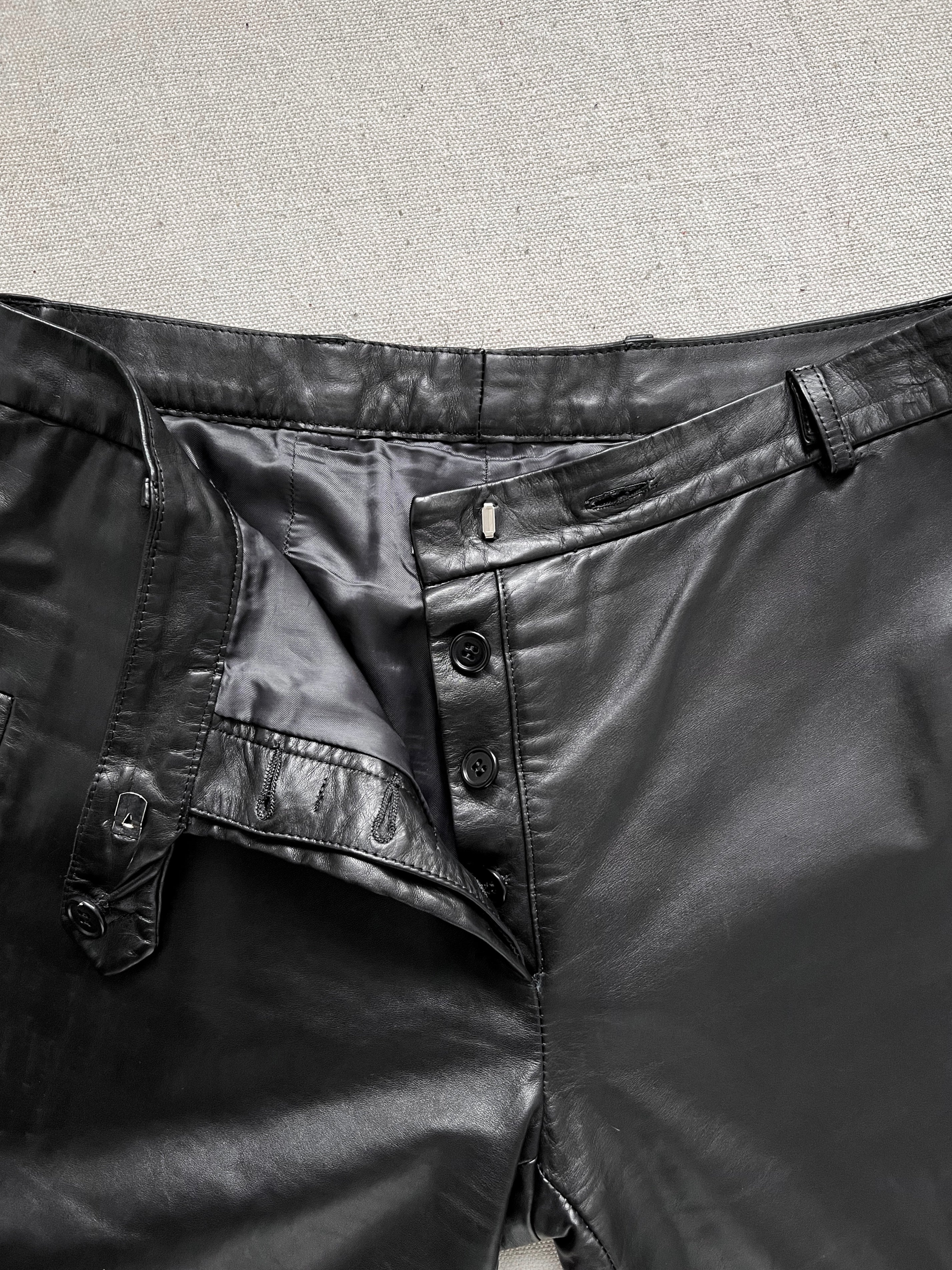 Costume National AW1999 Runway Leather Trousers