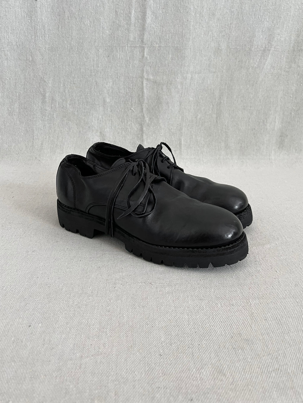 Guidi Black 792V Kangaroo Leather Derby
