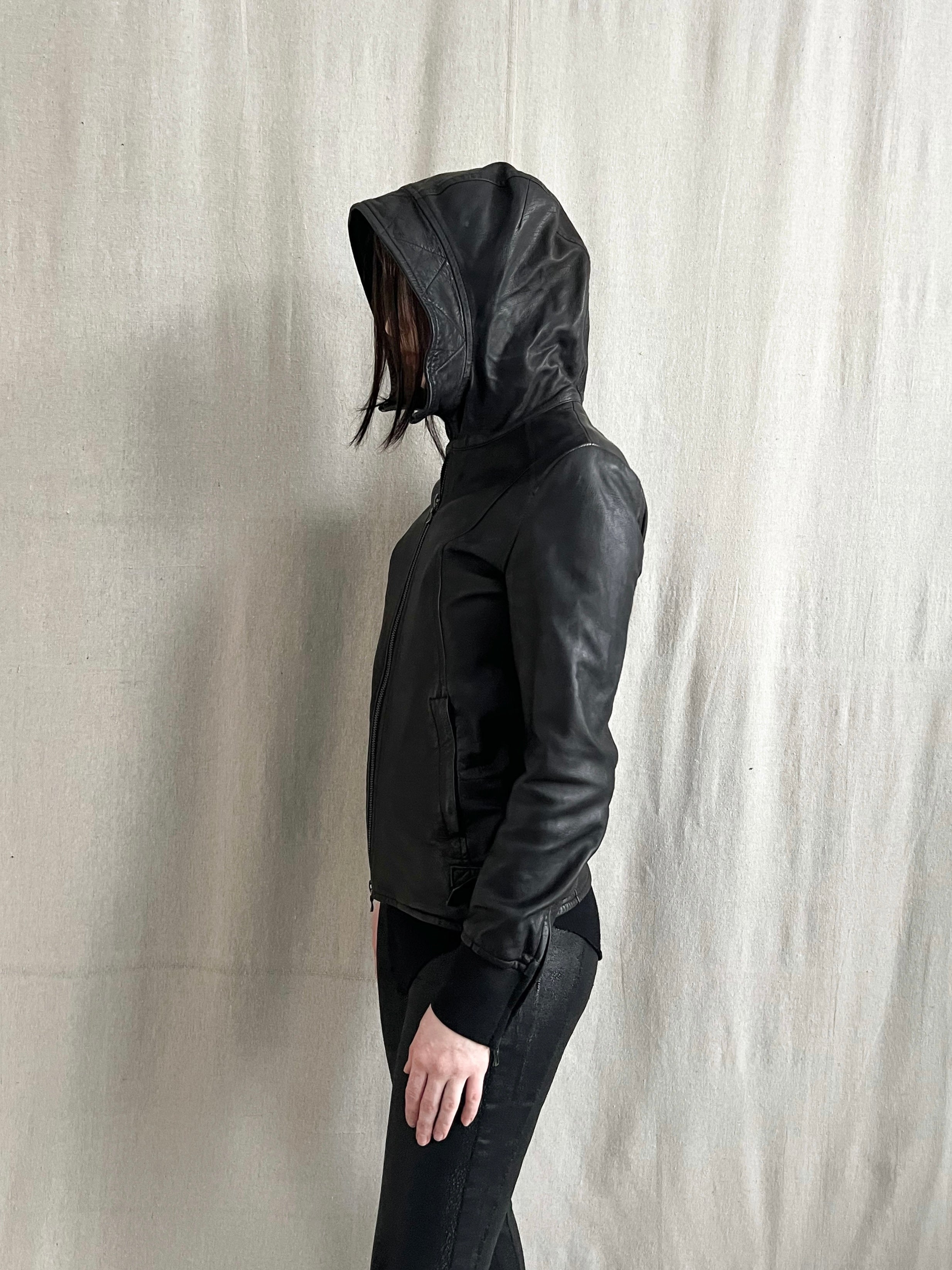 Attachment Kazuyuki Kumagai Object Dyed Calf Leather Rider Jacket