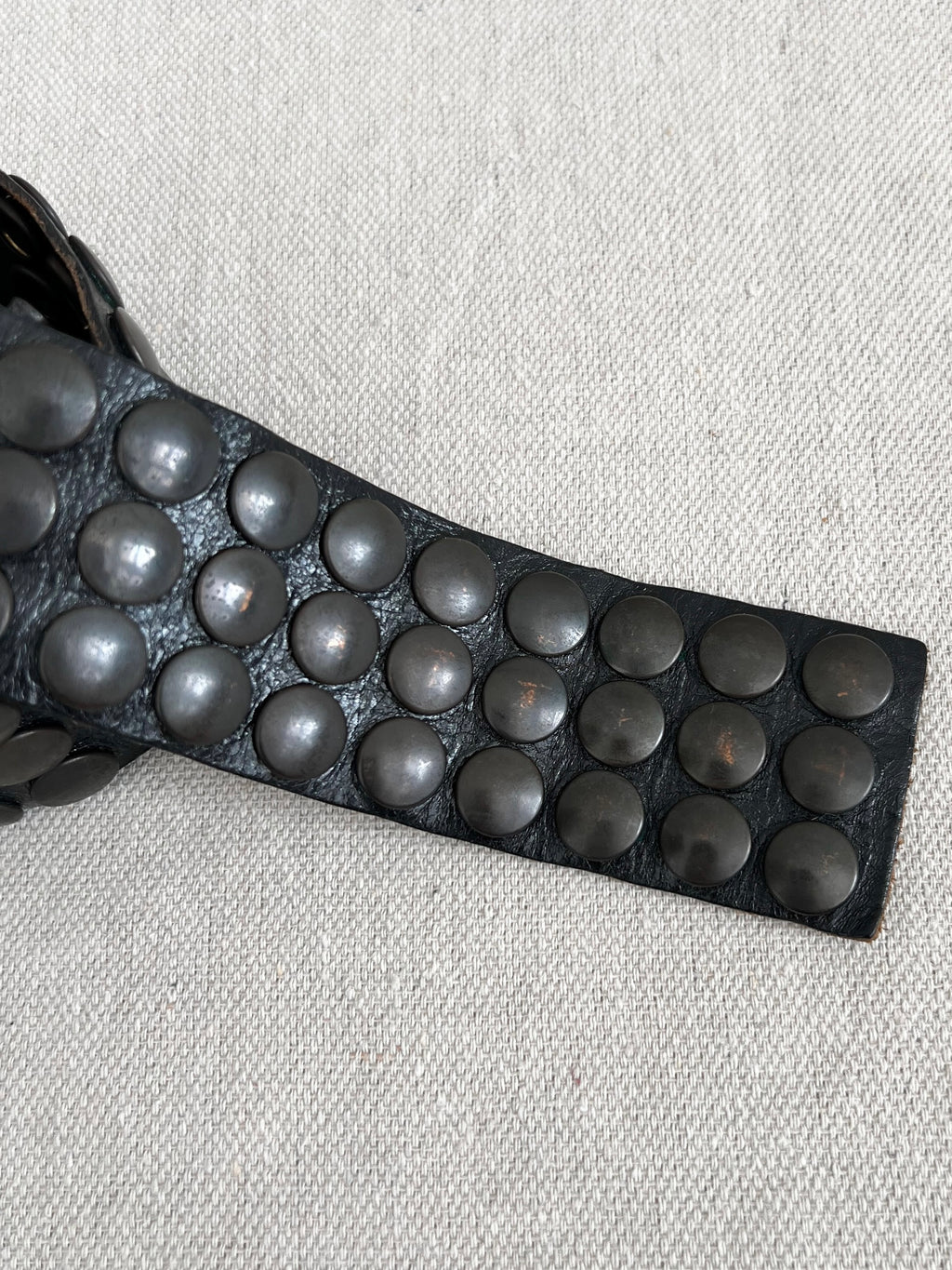 Vintage Neiman Marcus Heavyweight Push Stud Leather Belt
