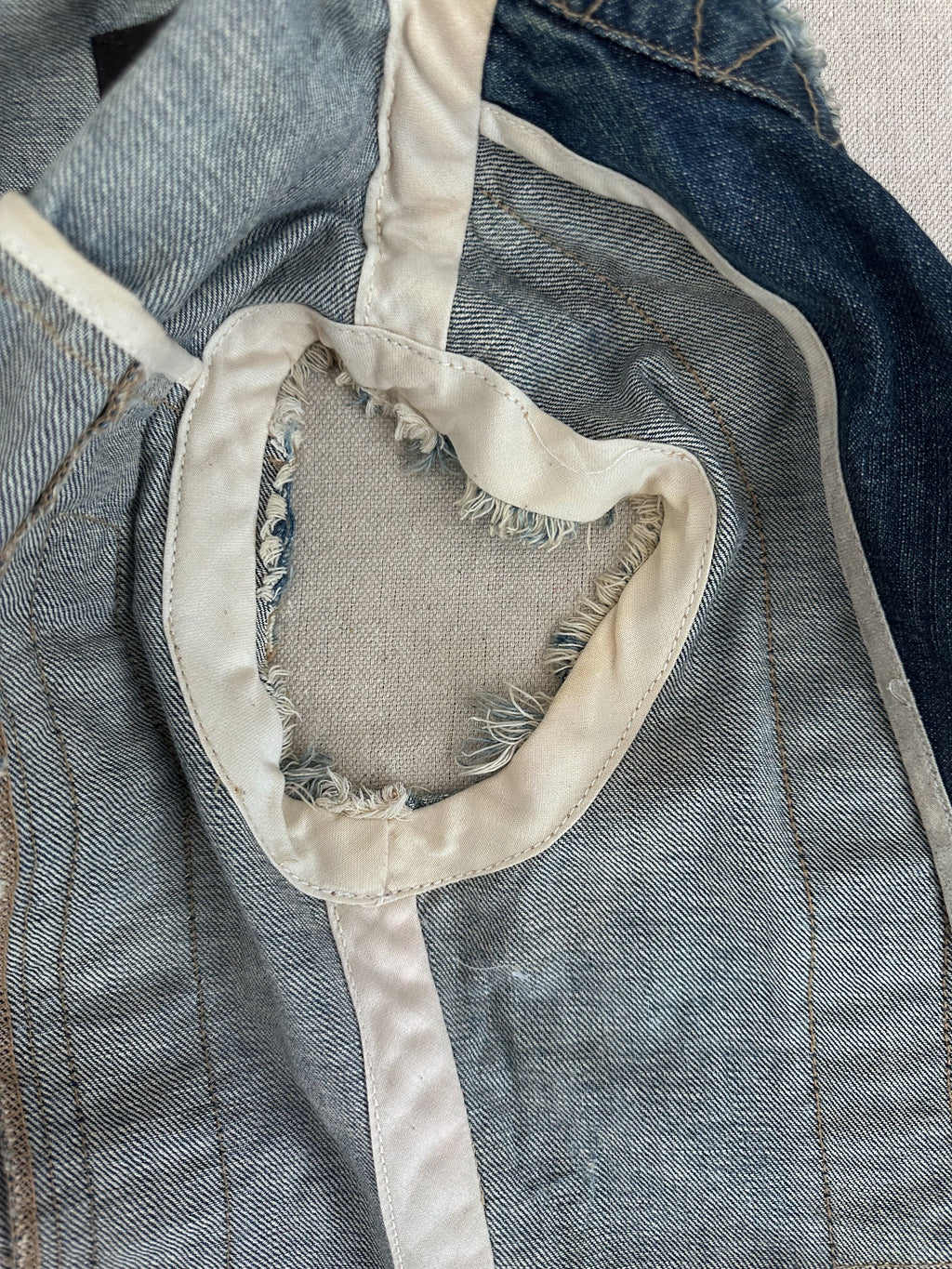 Rick Owens SLAB 2000s Oil-Wash Denim Vest