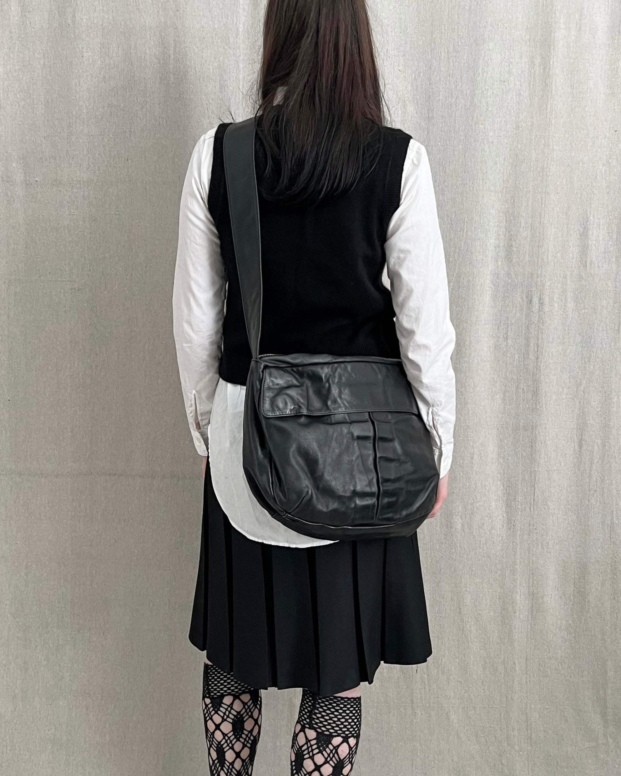 Yohji Yamamoto Y’s 1990s Cowhide Leather Messenger Bag