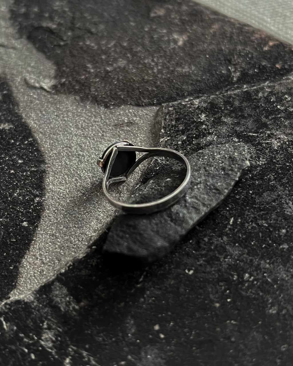 Vintage Gothic Hematite Ring