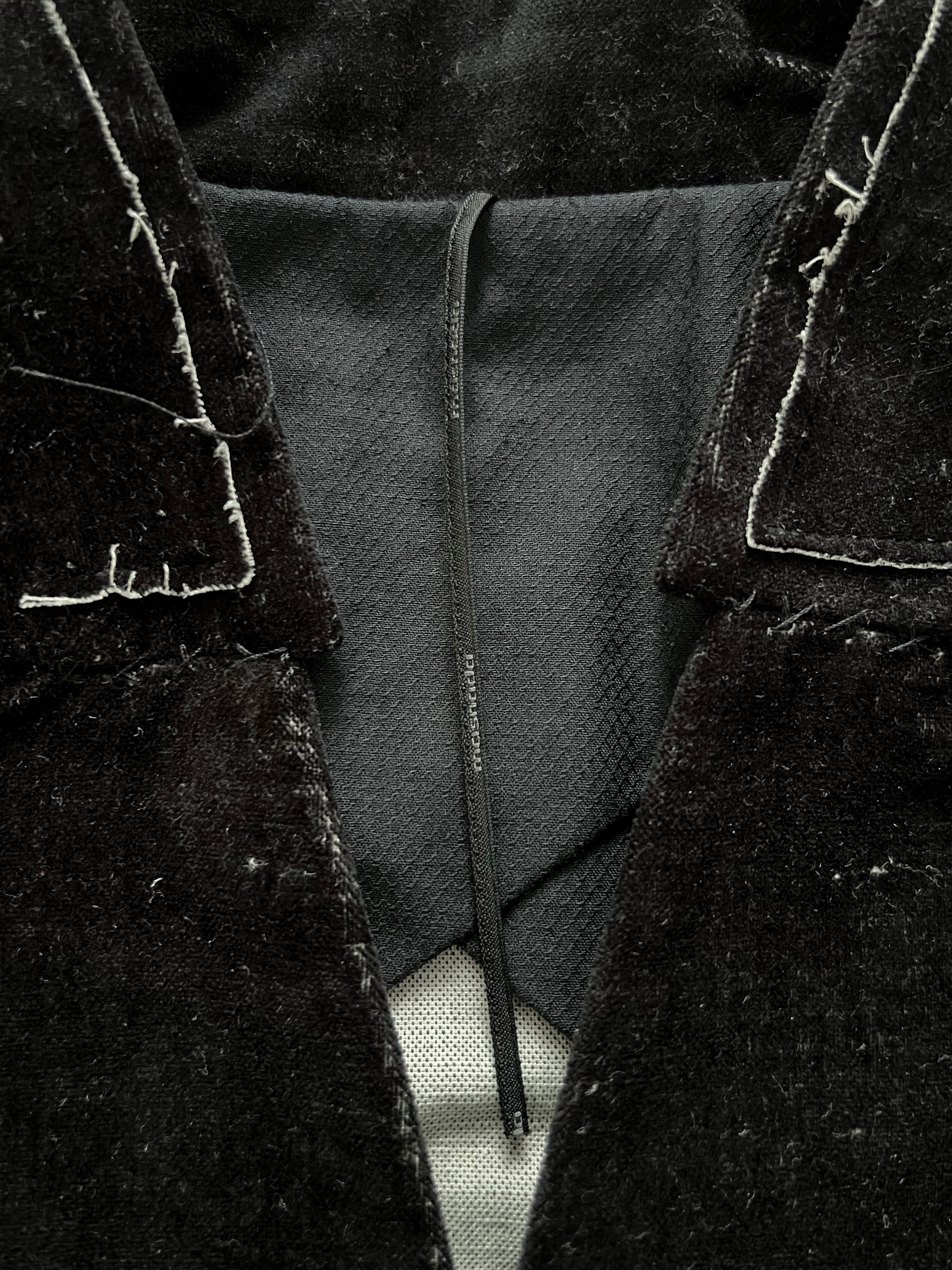 Masnada Tailored Stand Collar Velvet Jacket