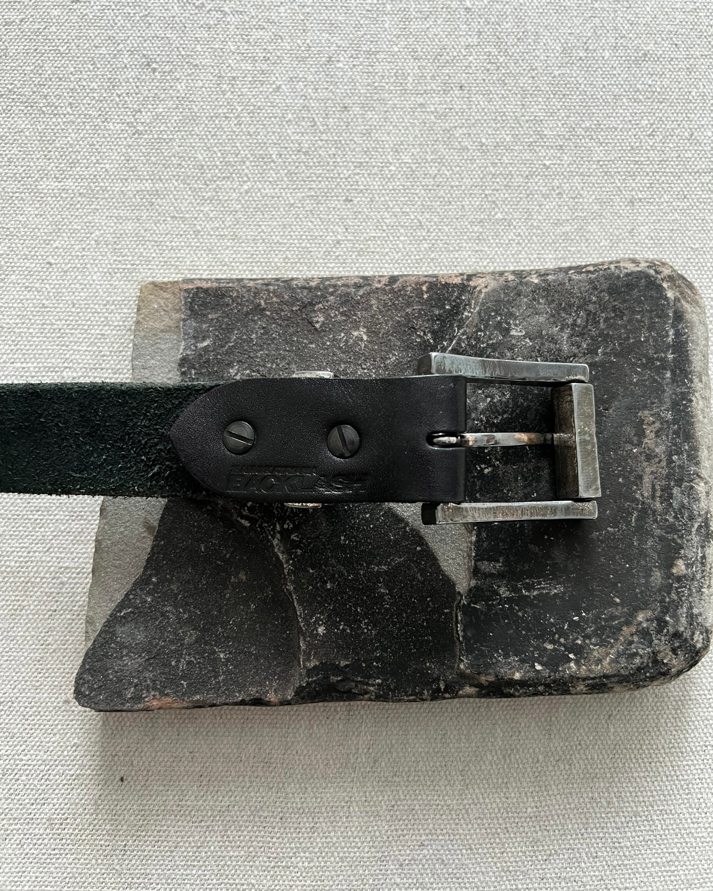Isamu Katayama BACKLASH Heavyweight JP Shoulder Garment-Dyed Roller Buckle Belt