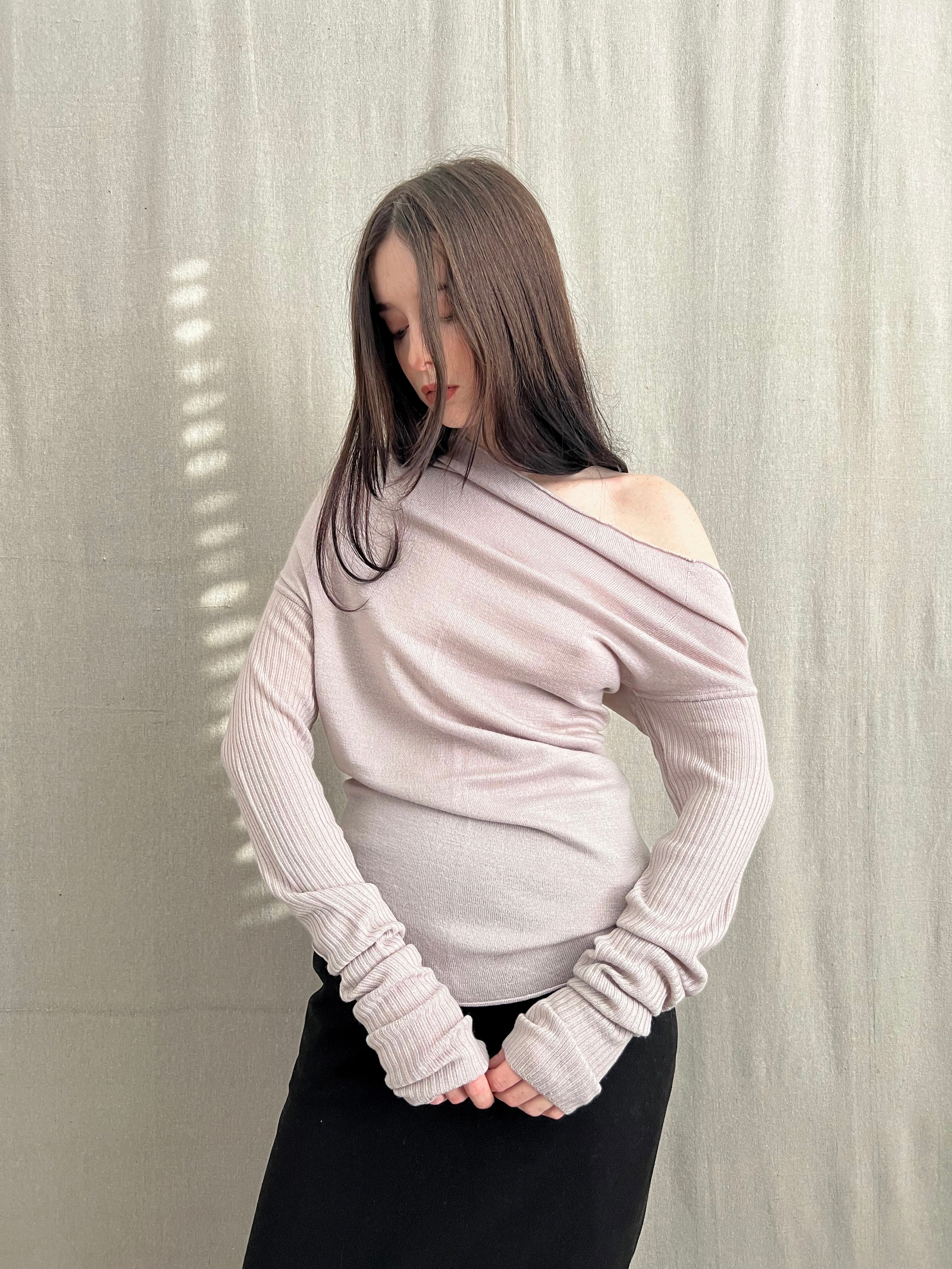 Rick Owens AW03 ‘TRUCKER’ Runway Off-Shoulder Merino Knit