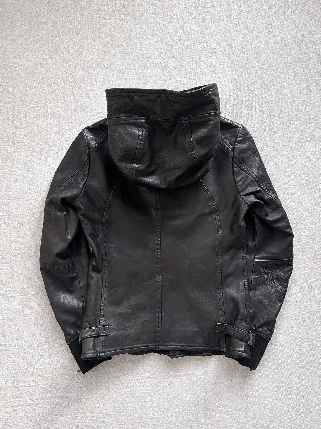 Attachment Kazuyuki Kumagai Object Dyed Calf Leather Rider Jacket