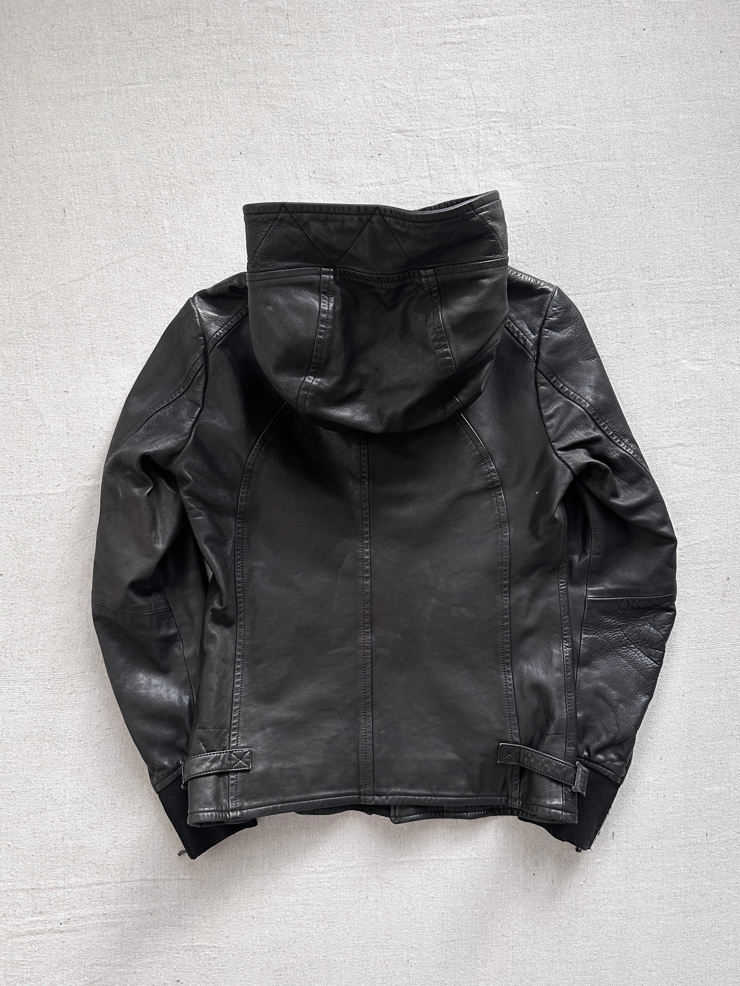 Attachment Kazuyuki Kumagai Object Dyed Calf Leather Rider Jacket