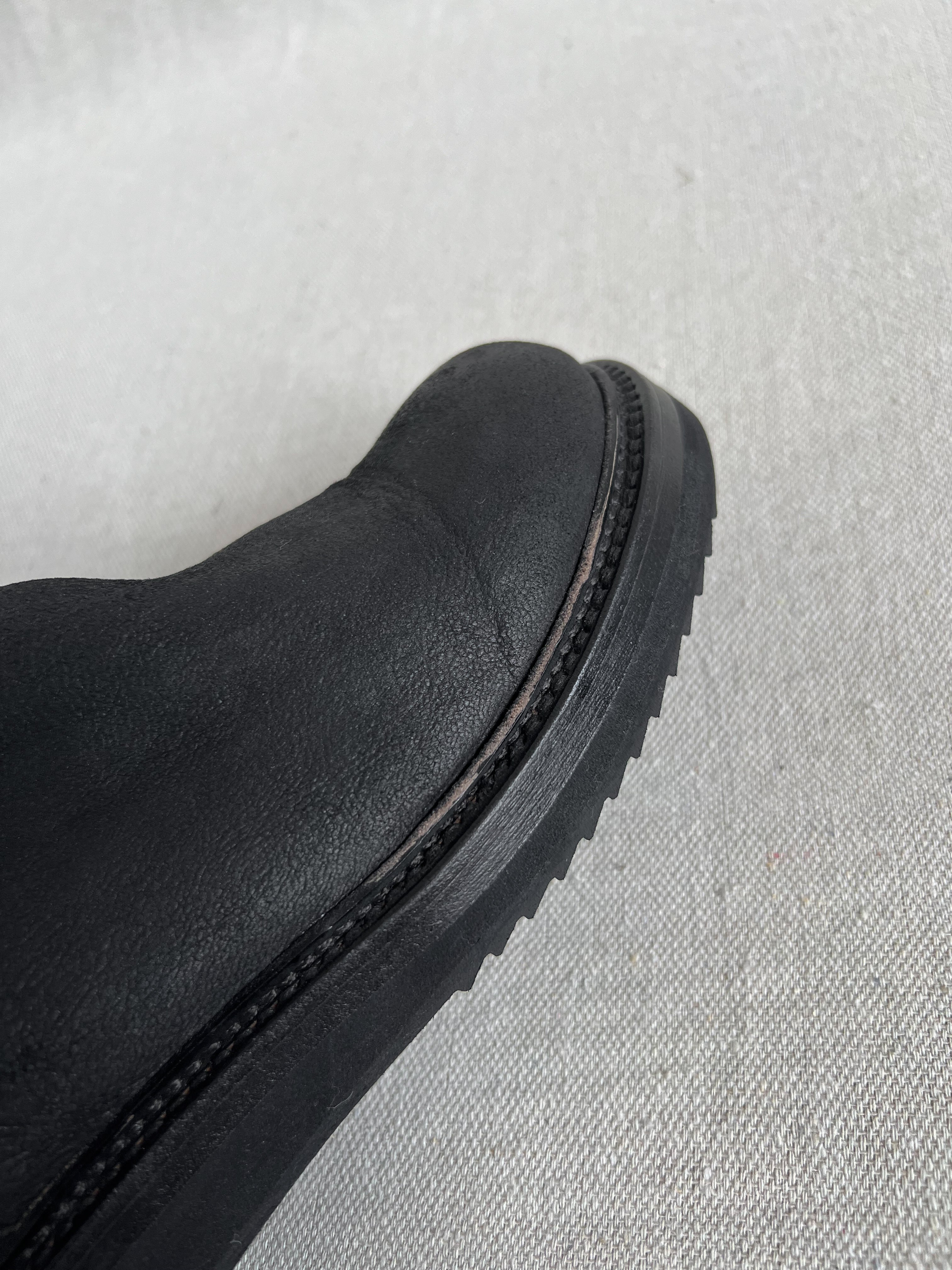 Rick Owens Blistered Leather Creeper Sock Boots