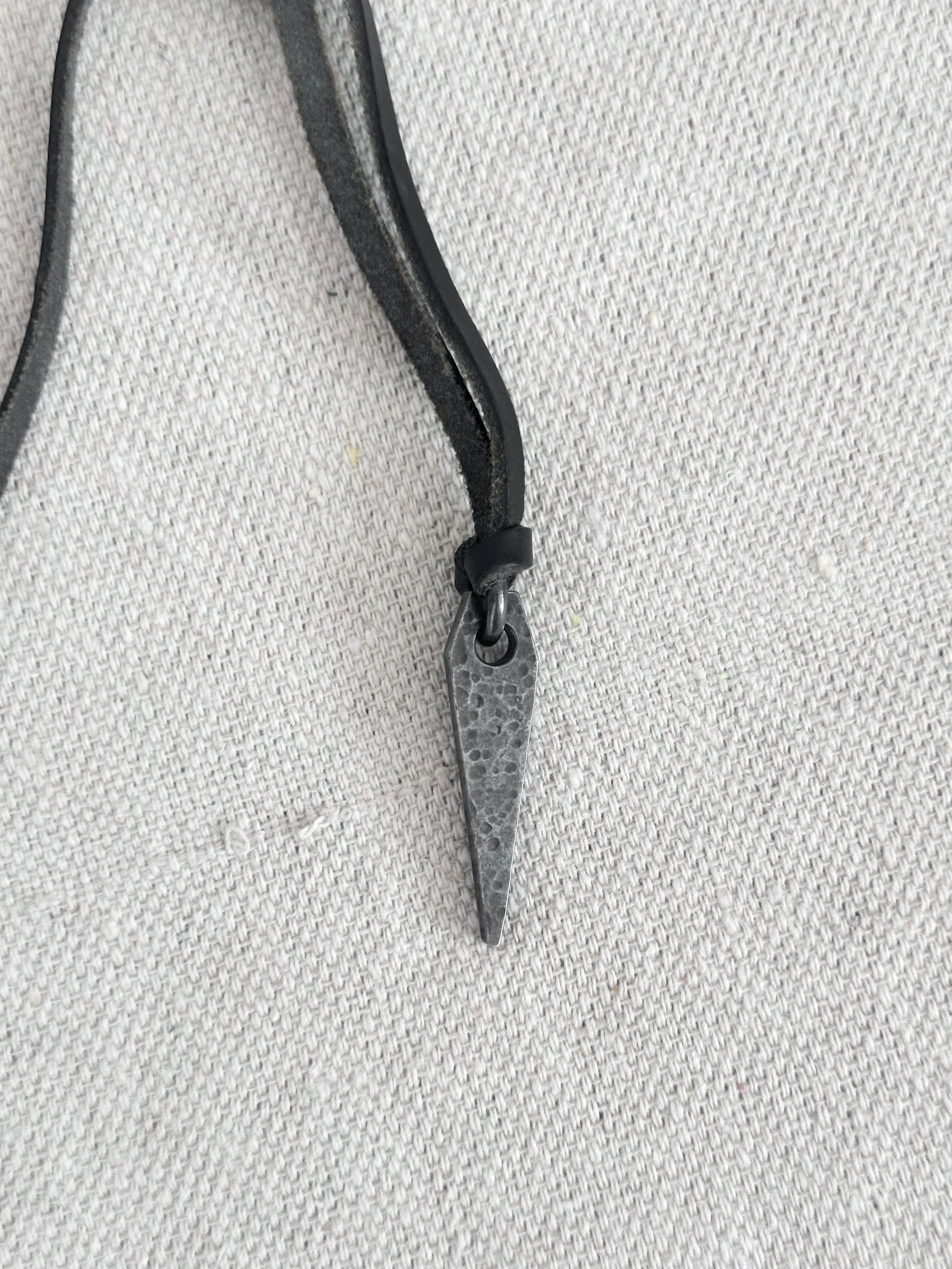 Kazuyuki Kumagai Attachment Guidi Leather Arrowhead Necklace