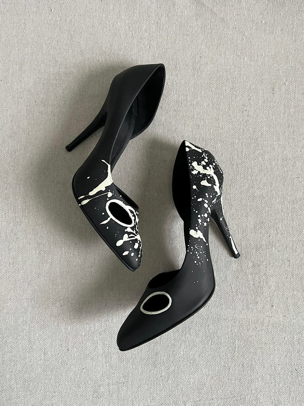 Vintage Givenchy Cut-Out Painted Stilettos