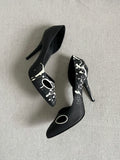 Vintage Givenchy Cut-Out Painted Stilettos