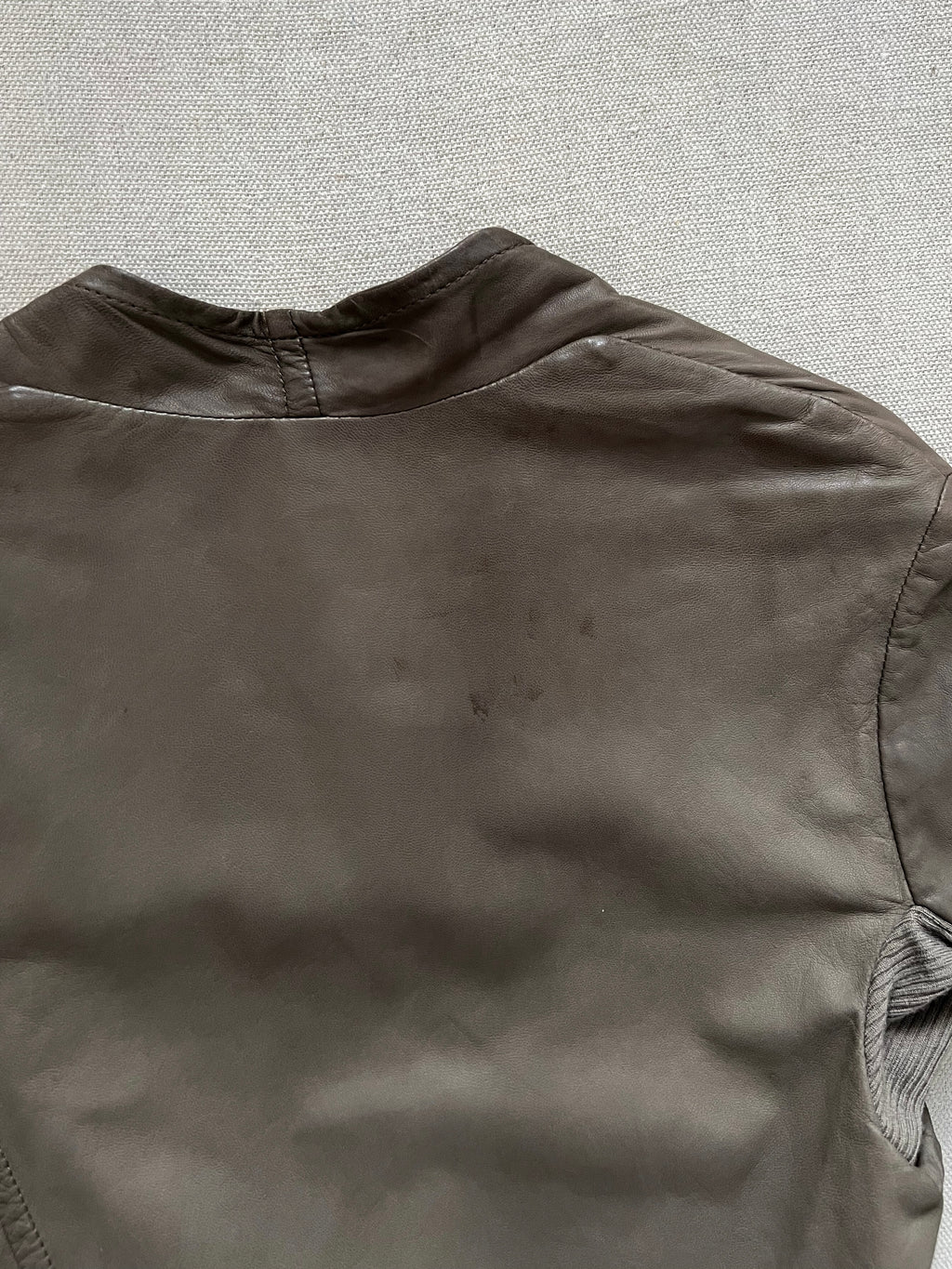 Rare Rick Owens 2000s Dust Strappy Draped Lamb Leather Jacket
