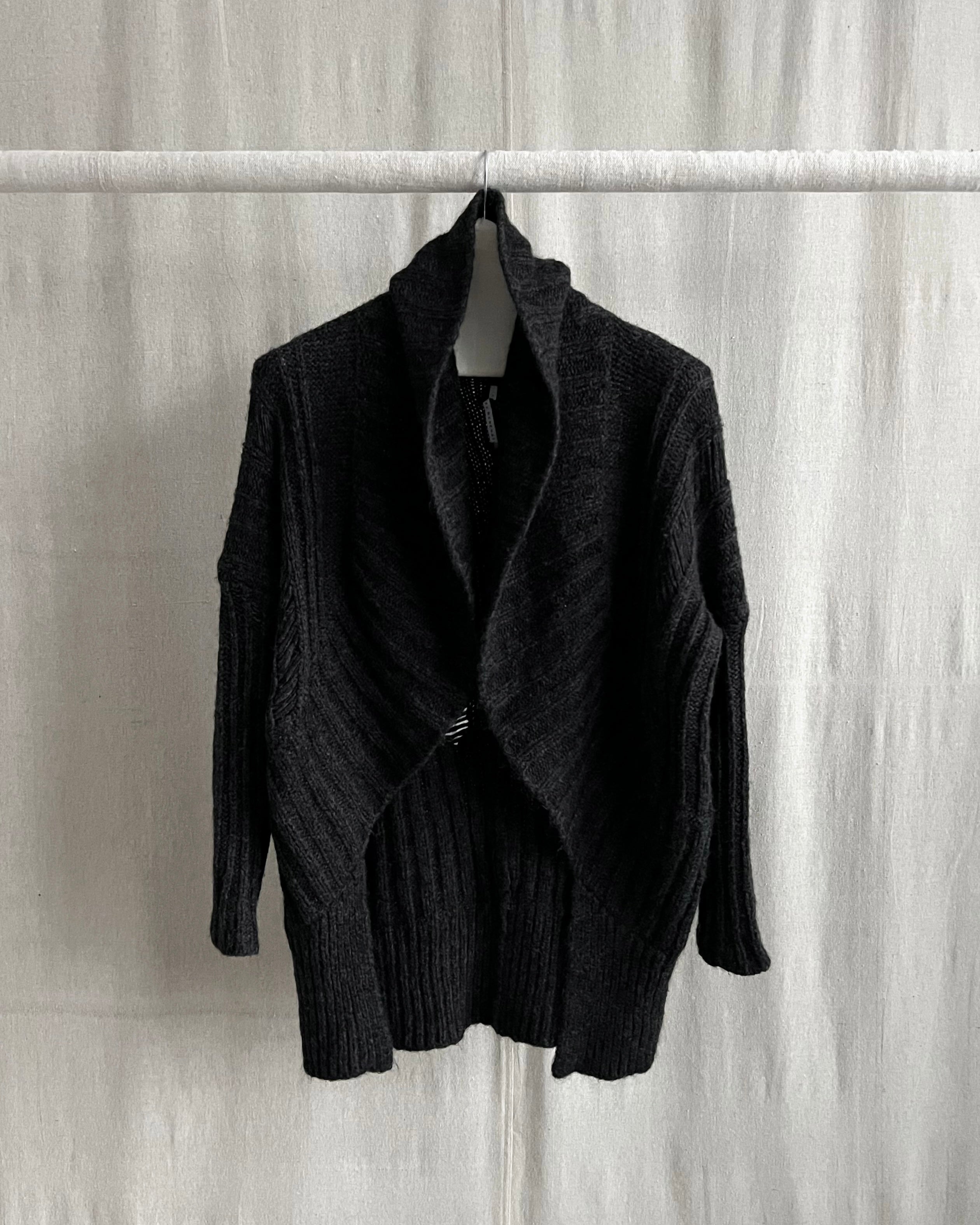 Isabel Benenato AW11-12 Distressed Royal Baby Alpaca Knit Cardigan