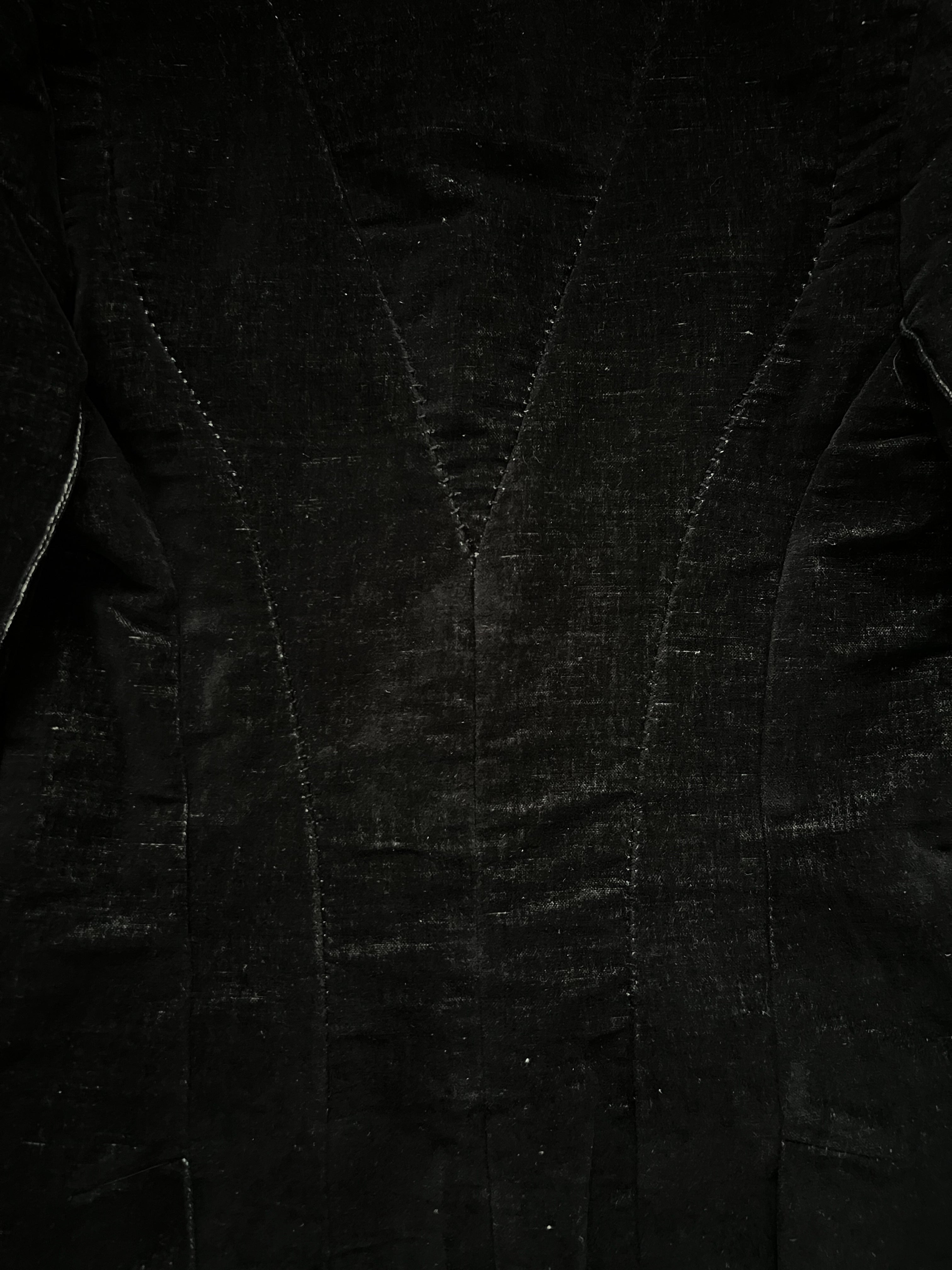 Masnada Tailored Stand Collar Velvet Jacket