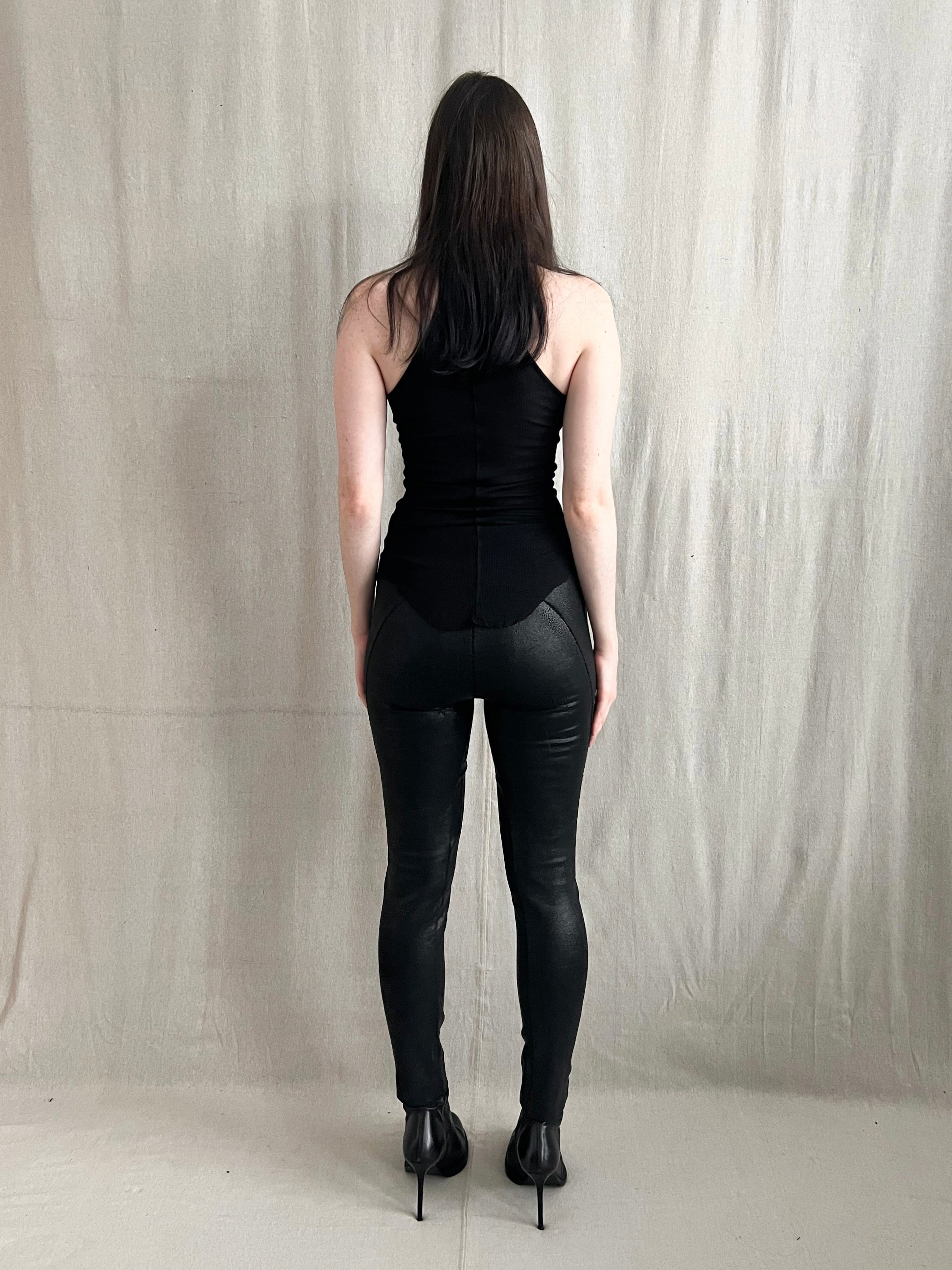 Masnada Blistered Scar Stitch Skinny Stretch Trousers