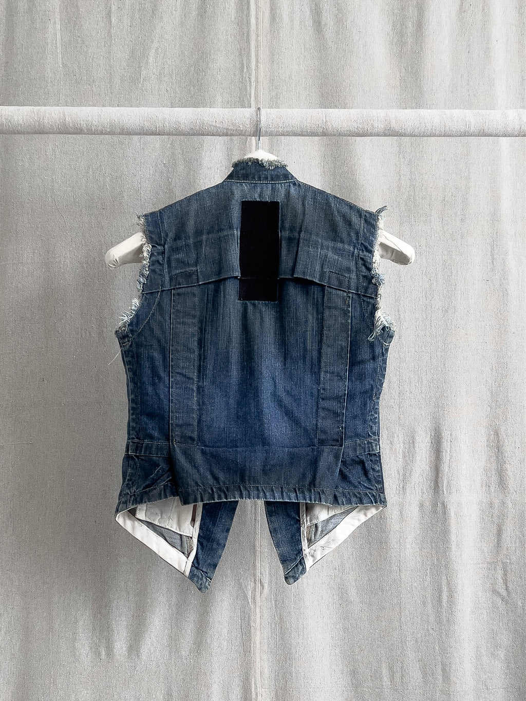 Rick Owens SLAB 2000s Oil-Wash Denim Vest