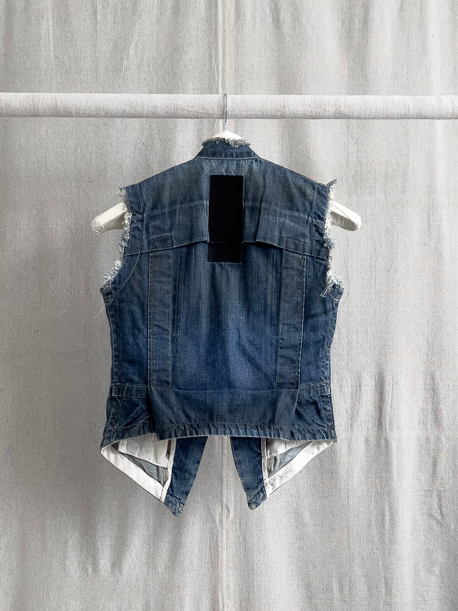 Rick Owens SLAB 2000s Oil-Wash Denim Vest