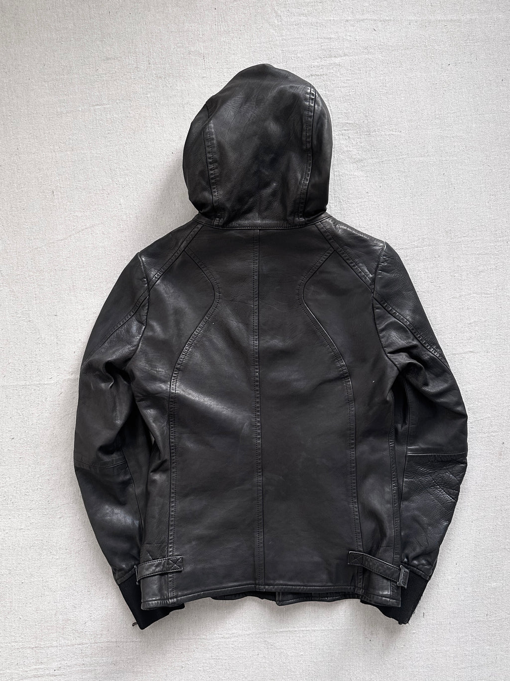 Attachment Kazuyuki Kumagai Object Dyed Calf Leather Rider Jacket