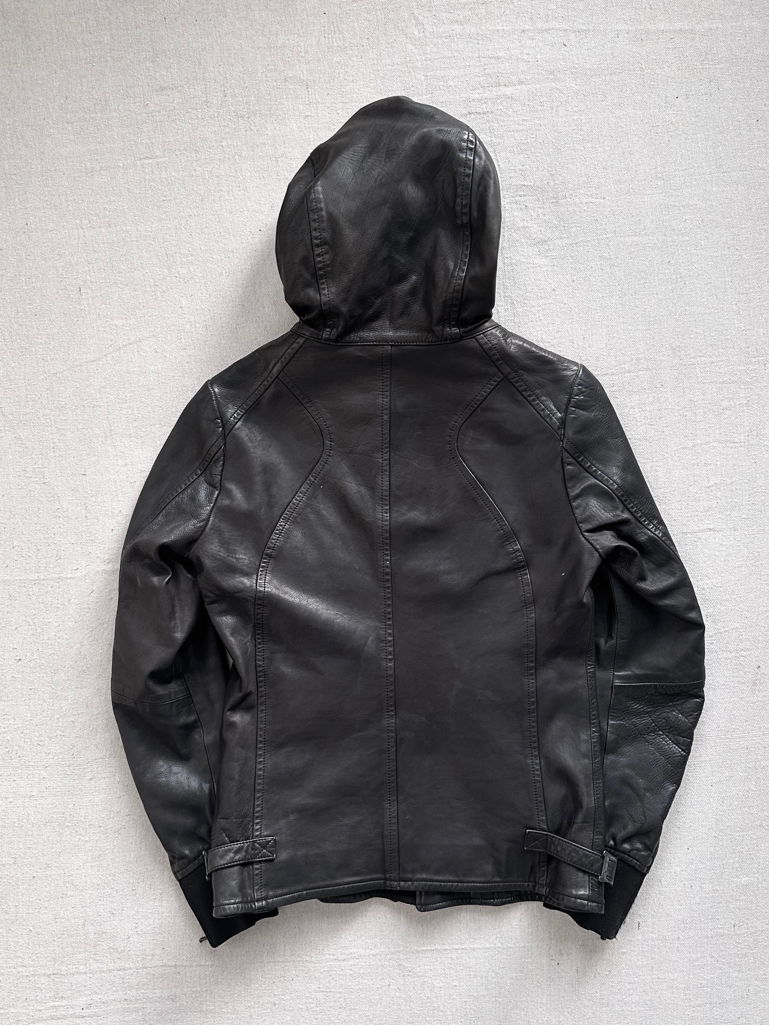 Attachment Kazuyuki Kumagai Object Dyed Calf Leather Rider Jacket
