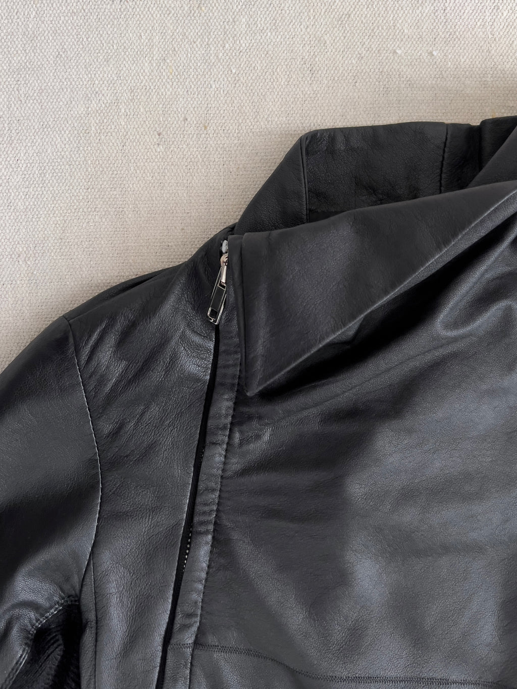 Rick Owens AW10 ‘GLEAM’ Runway Asymmetric Skinny Moto Leather