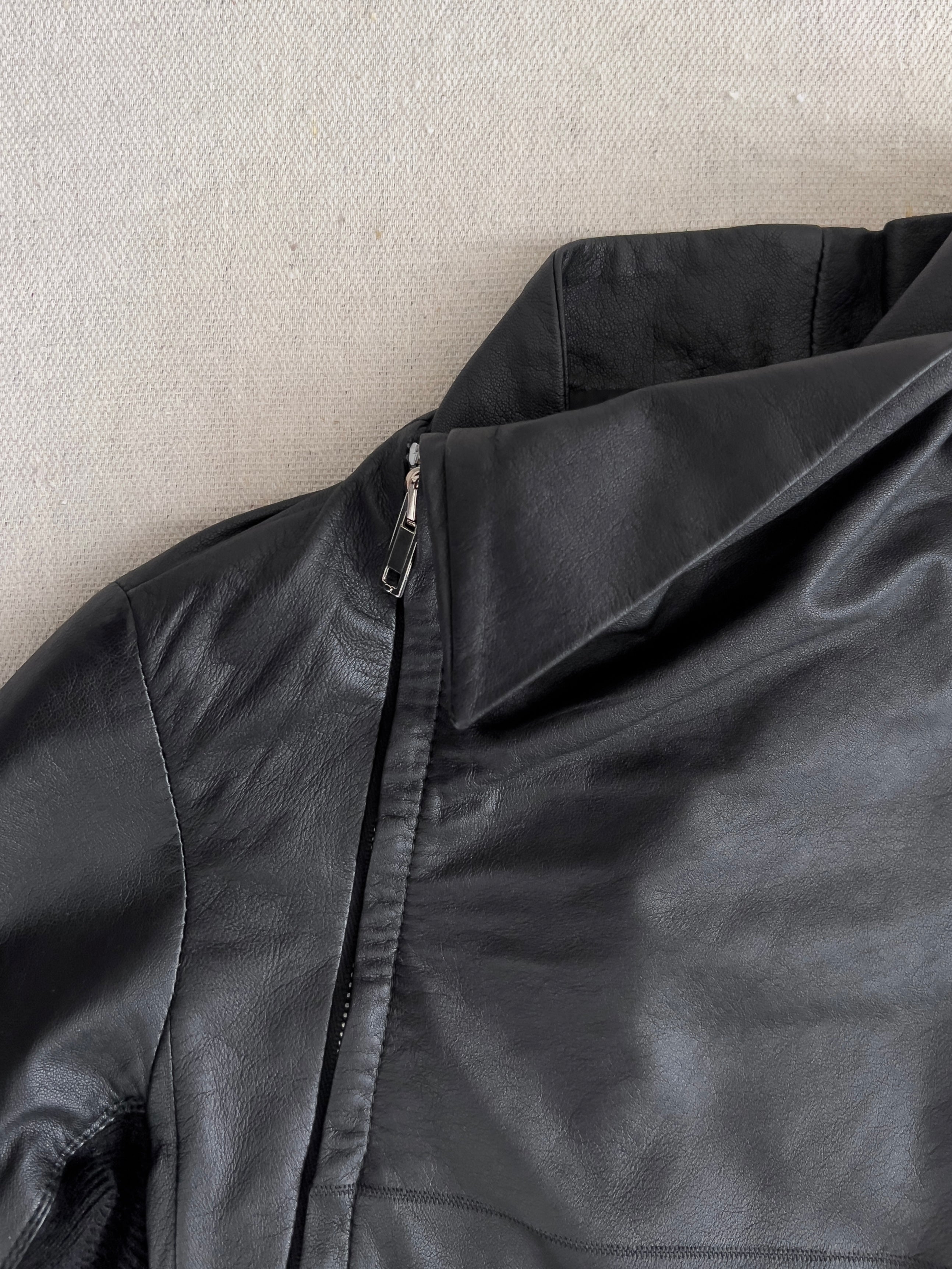 Rick Owens AW10 ‘GLEAM’ Runway Asymmetric Skinny Moto Leather