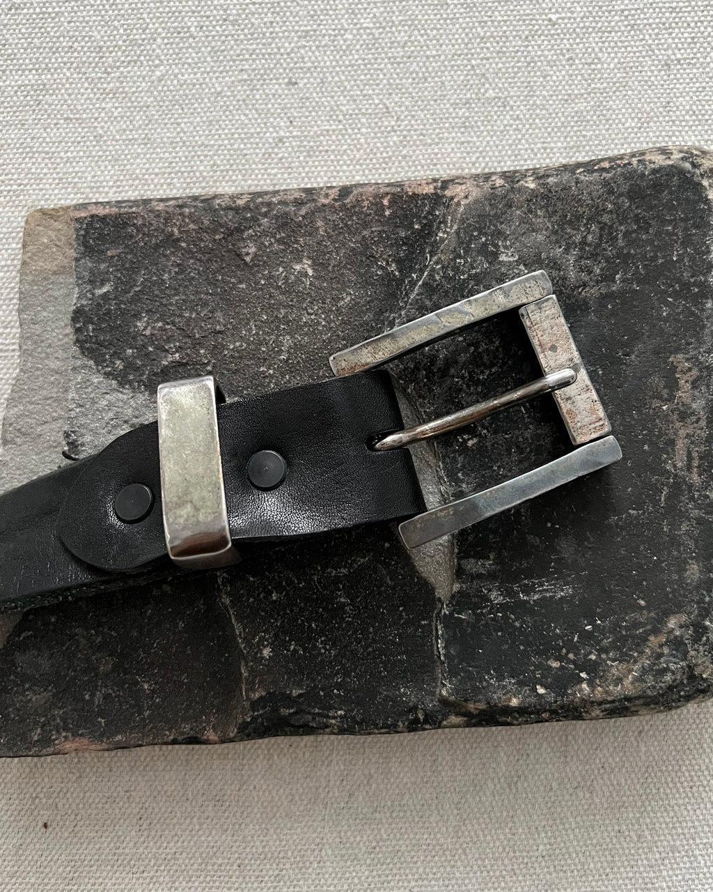 Isamu Katayama BACKLASH Heavyweight JP Shoulder Garment-Dyed Roller Buckle Belt