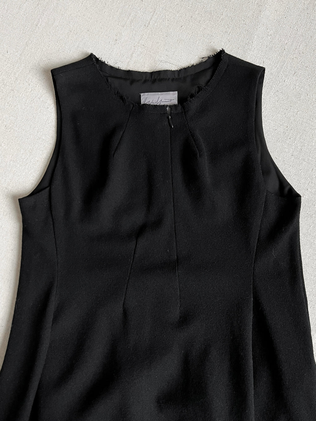 Yohji Yamamoto Zip Neck Alpaca Wool Dress