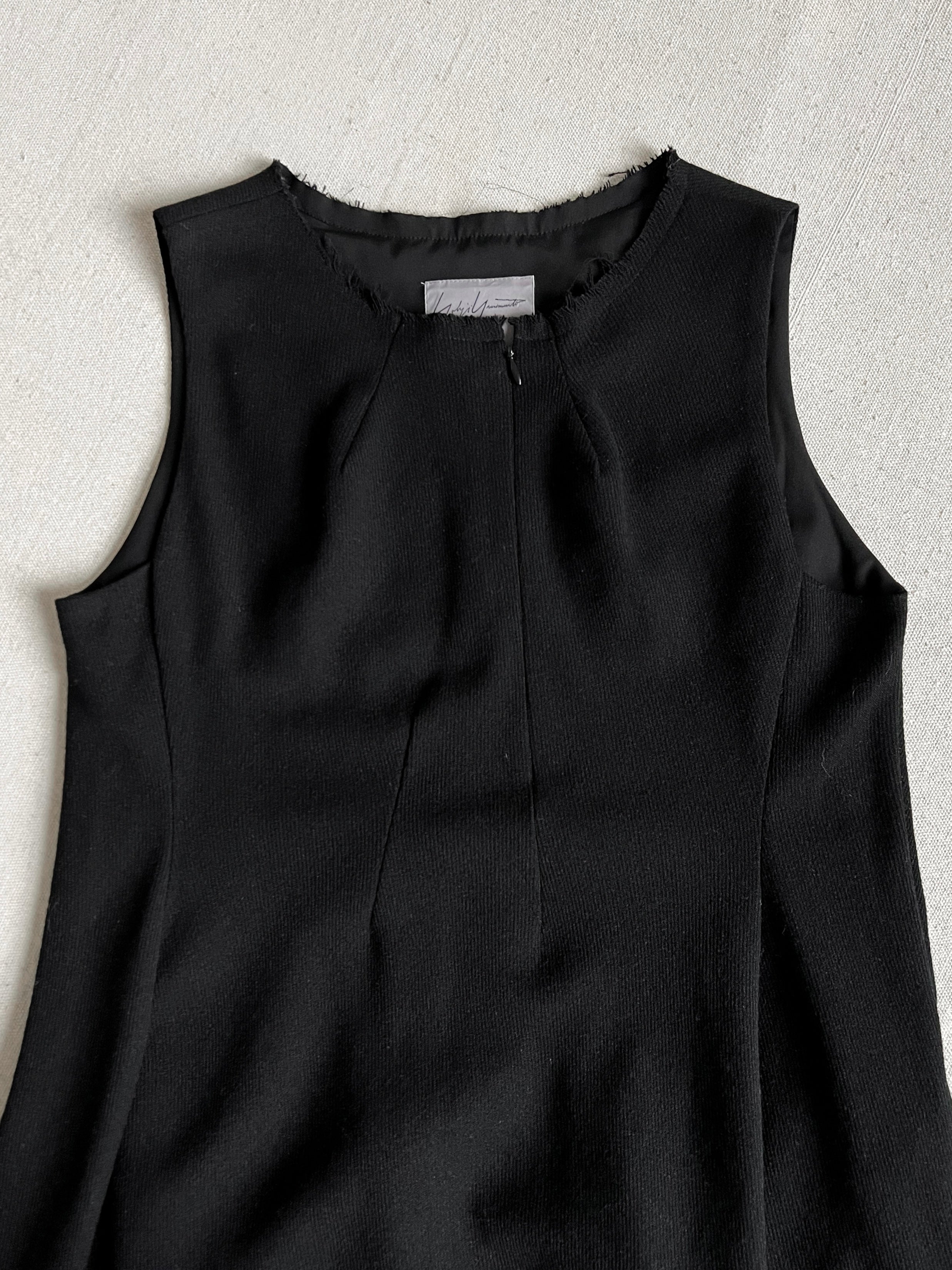Yohji Yamamoto Zip Neck Alpaca Wool Dress