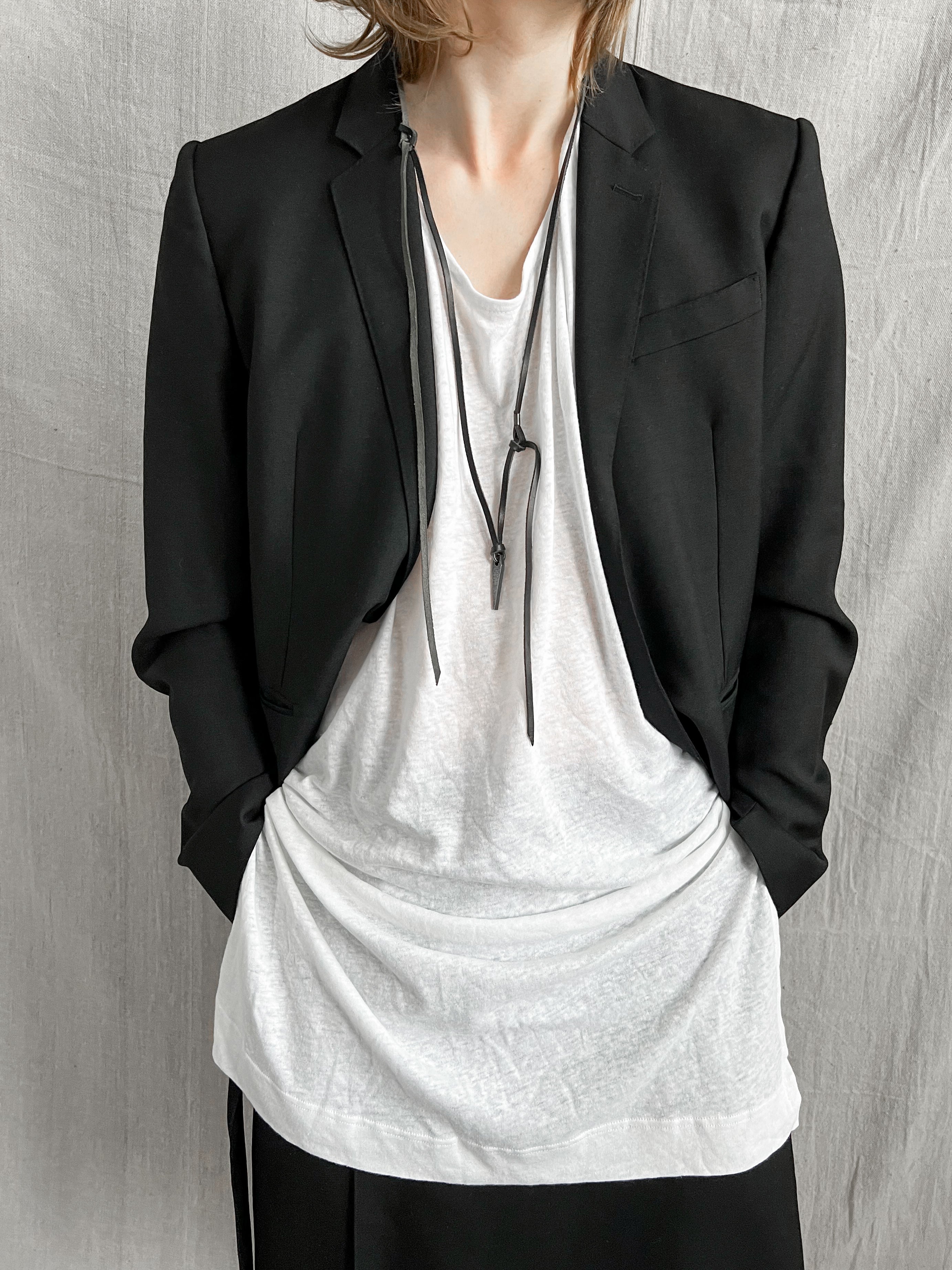 Kazuyuki Kumagai Attachment Guidi Leather Arrowhead Necklace