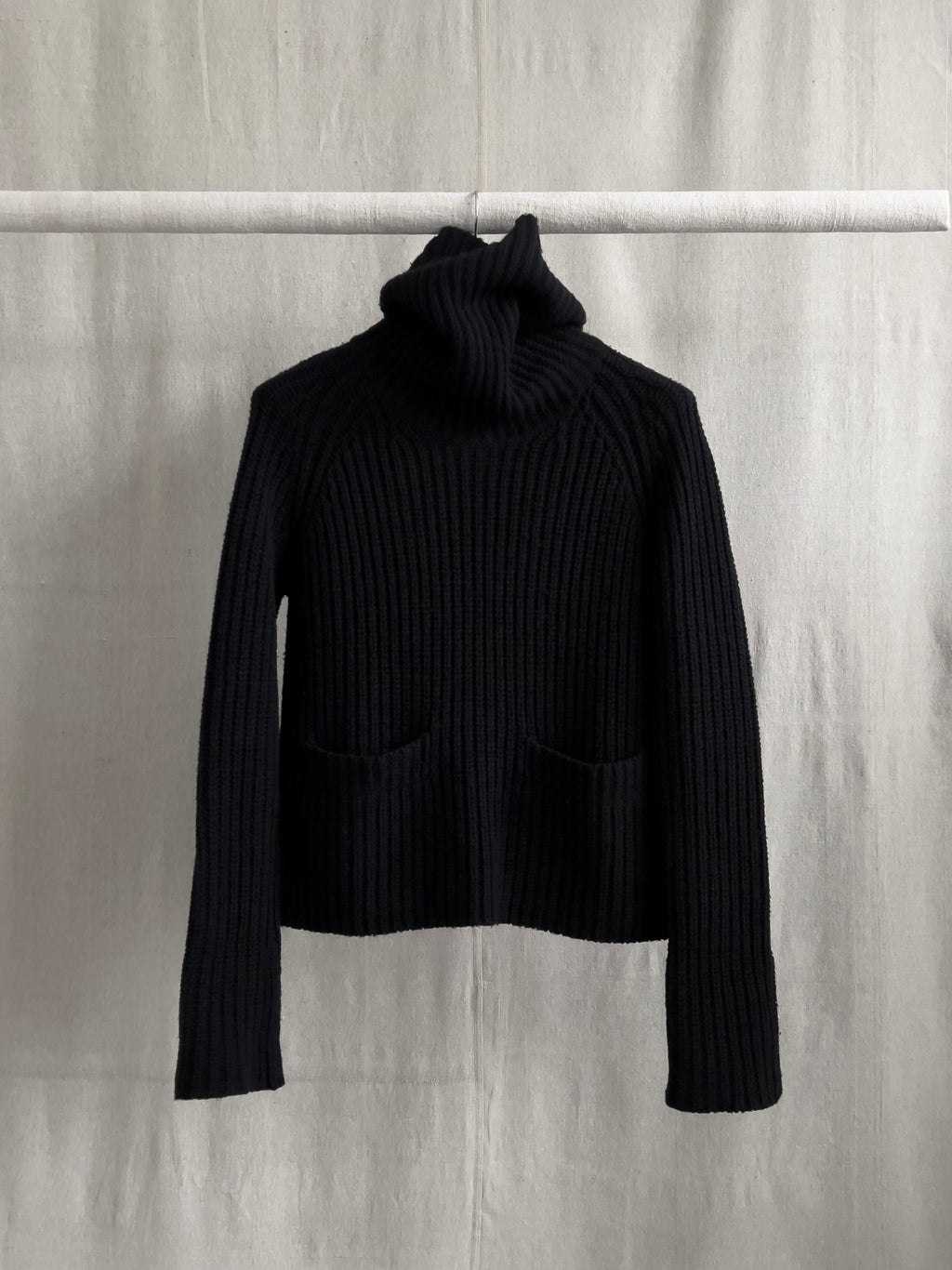 Yohji Yamamoto +Noir Heavy Knit Turtleneck Sweater