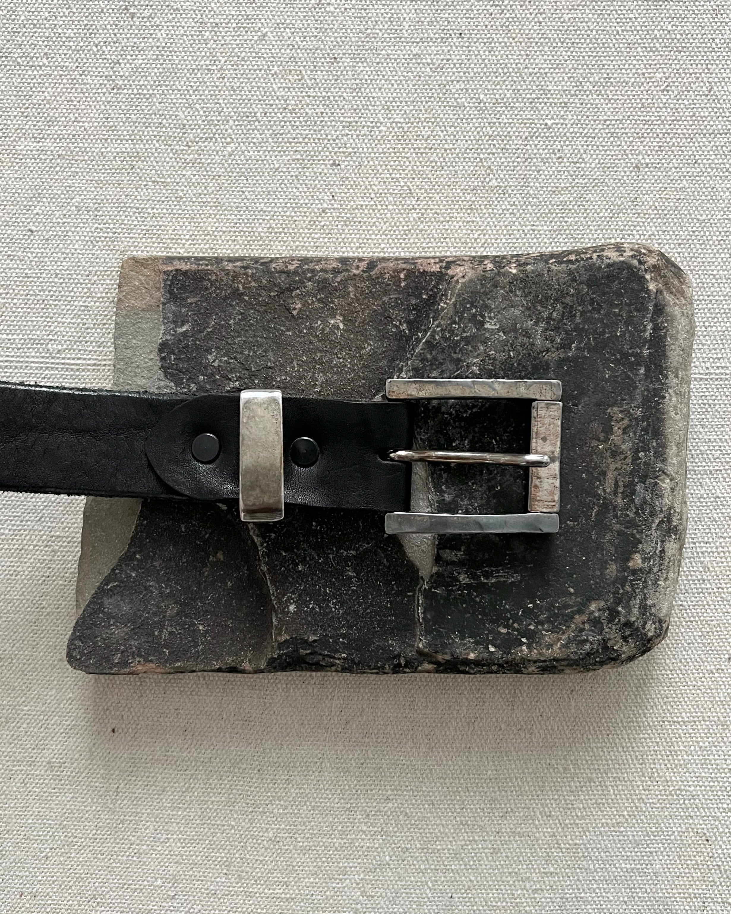 Isamu Katayama BACKLASH Heavyweight JP Shoulder Garment-Dyed Roller Buckle Belt