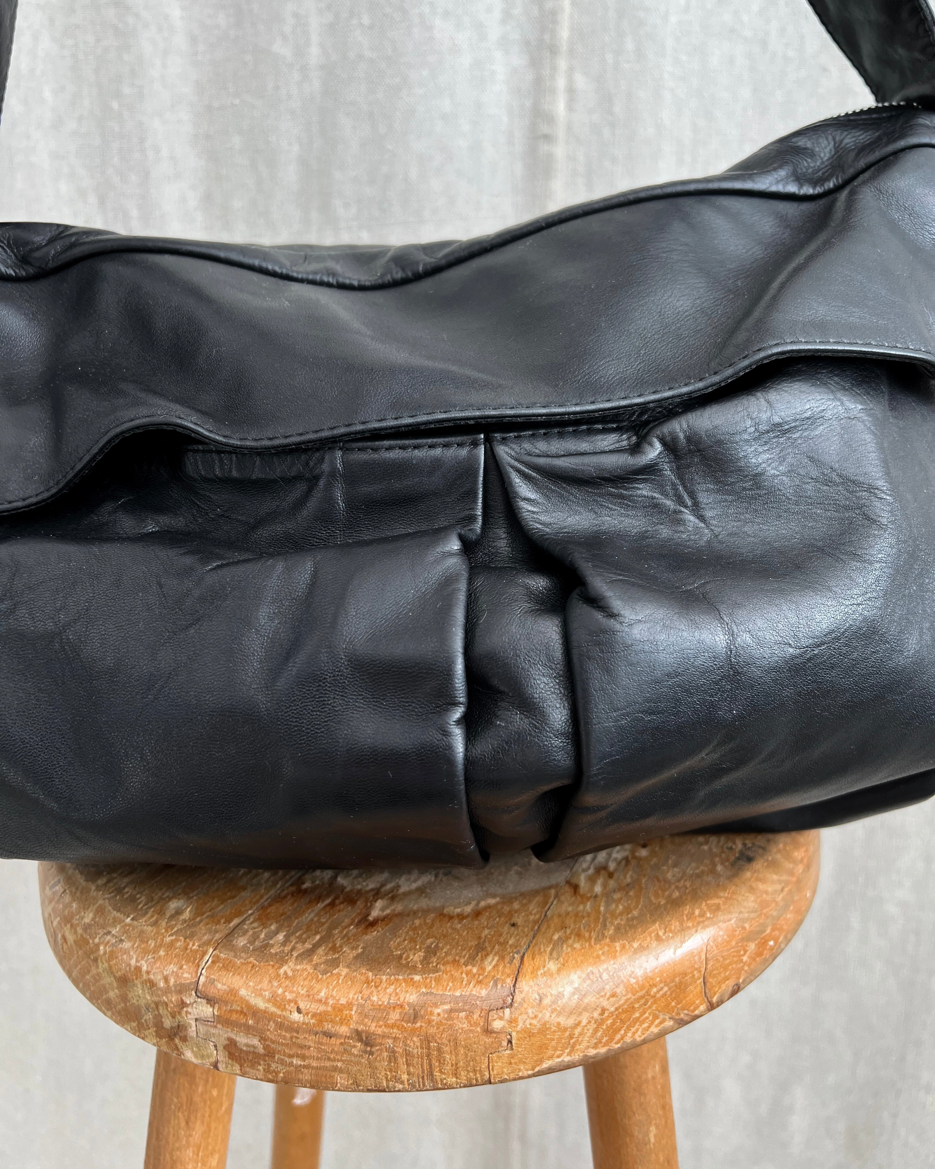 Yohji Yamamoto Y’s 1990s Cowhide Leather Messenger Bag