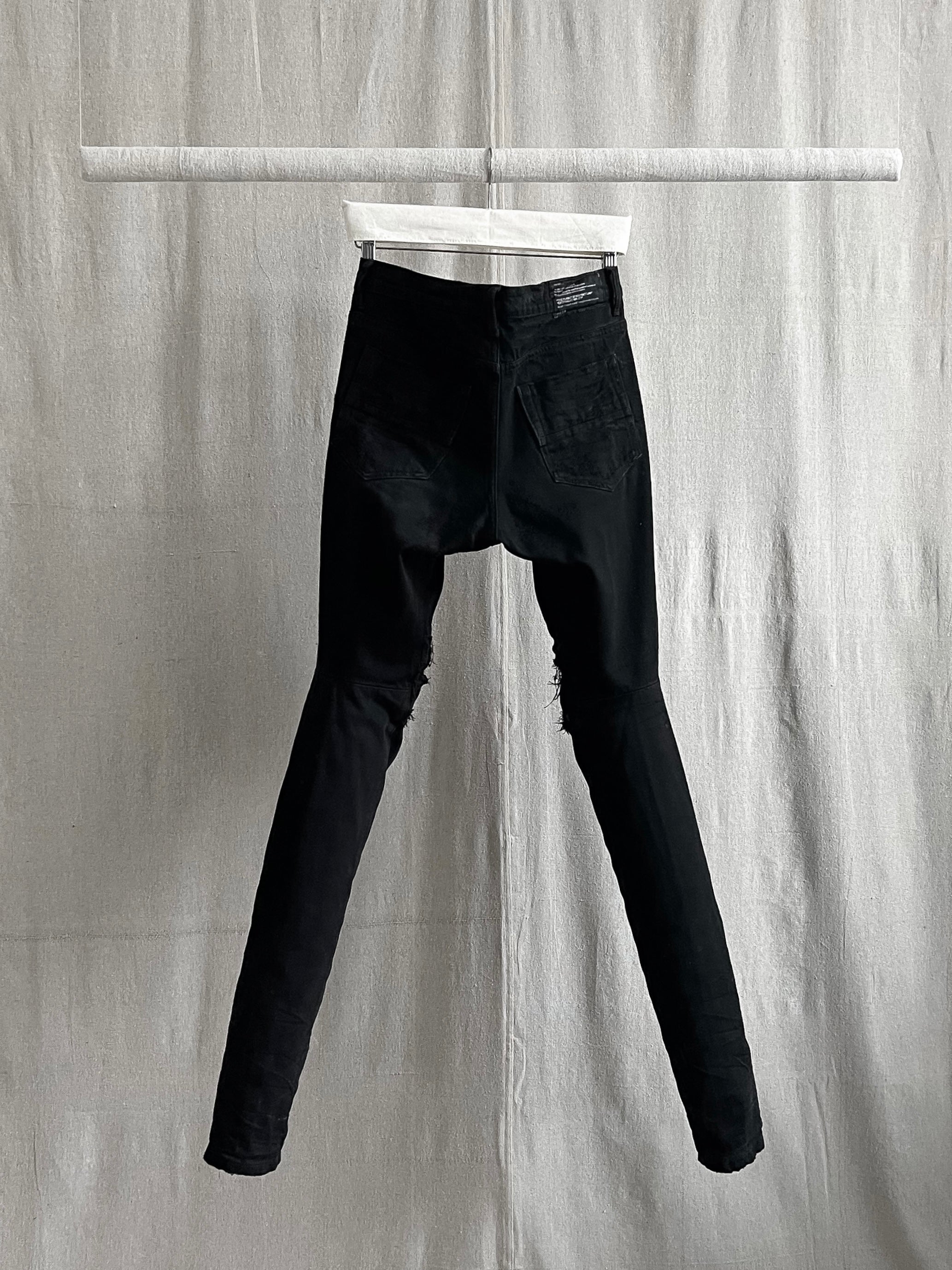Julius FW10 goth_ik; Black Distressed Denim