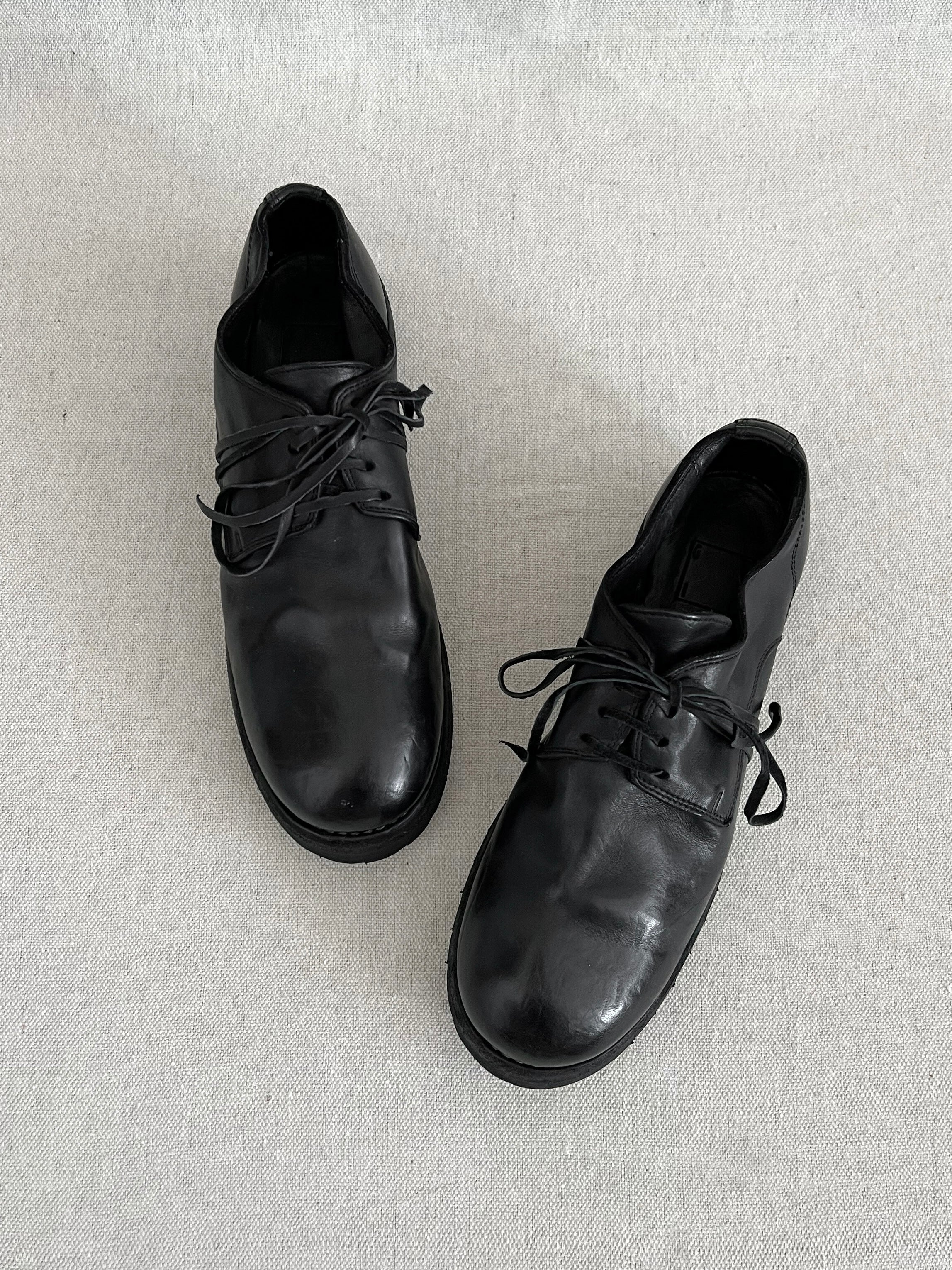 Guidi Black 792V Kangaroo Leather Derby