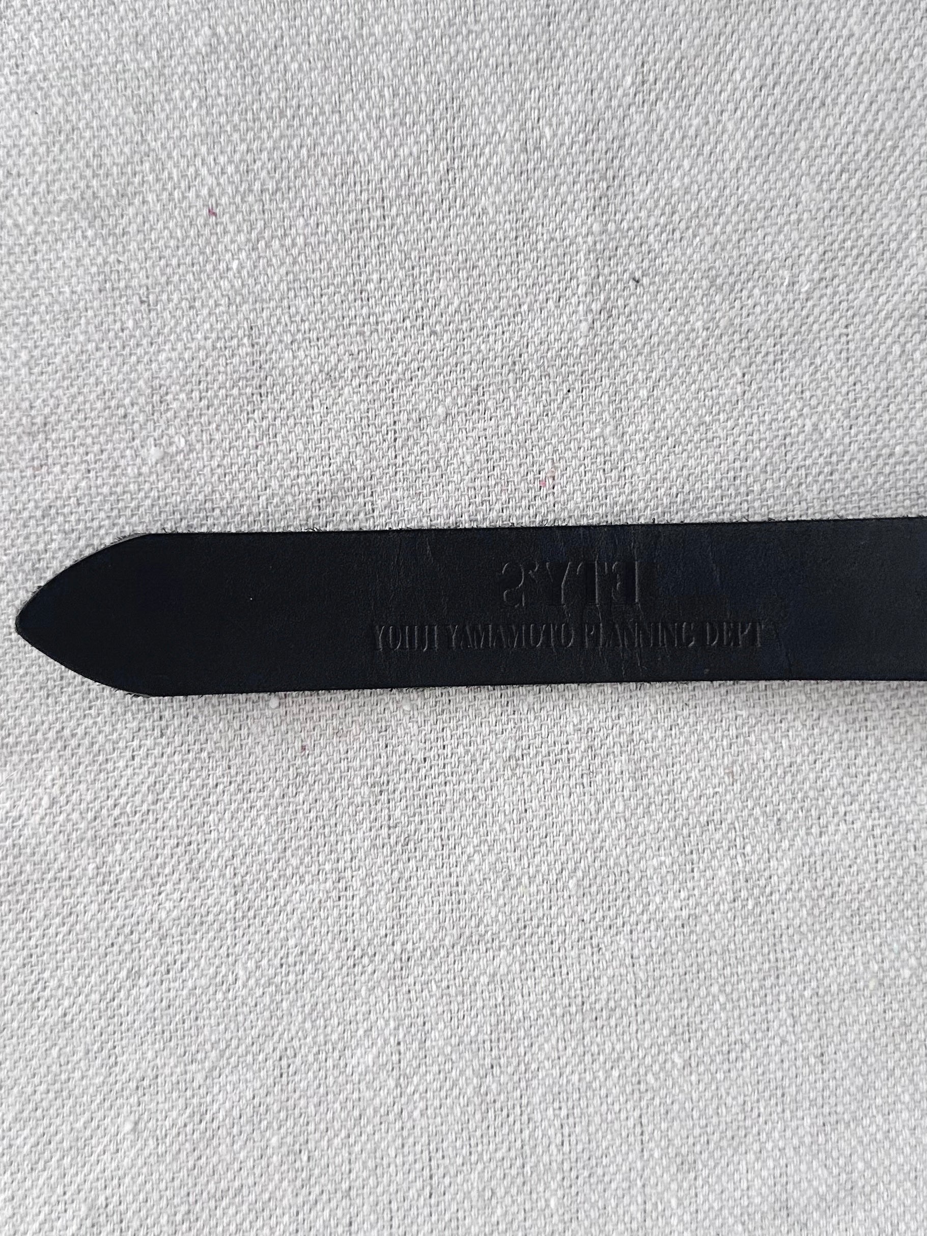Yohji Yamamoto S’YTE Long Wrap Black Leather Ring Belt
