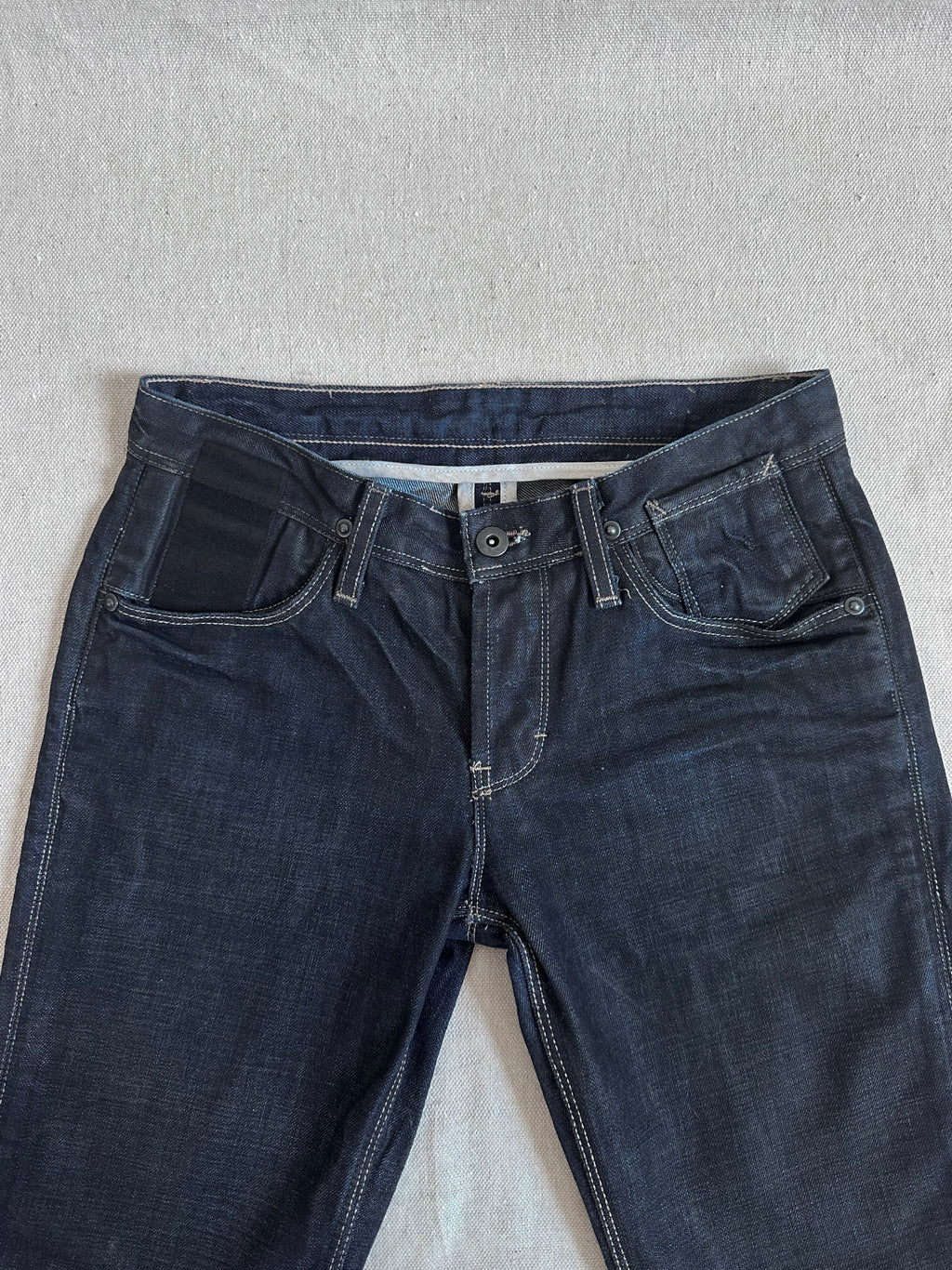 Rick Owens SLAB Greased Bootcut Indigo Denim