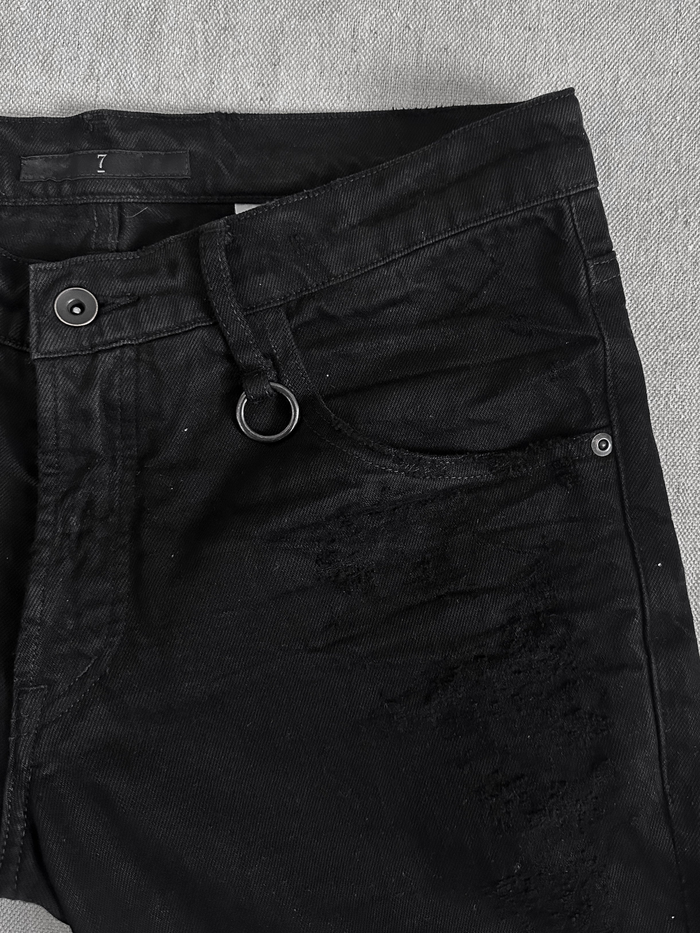 Julius FW10 goth_ik; Black Distressed Denim