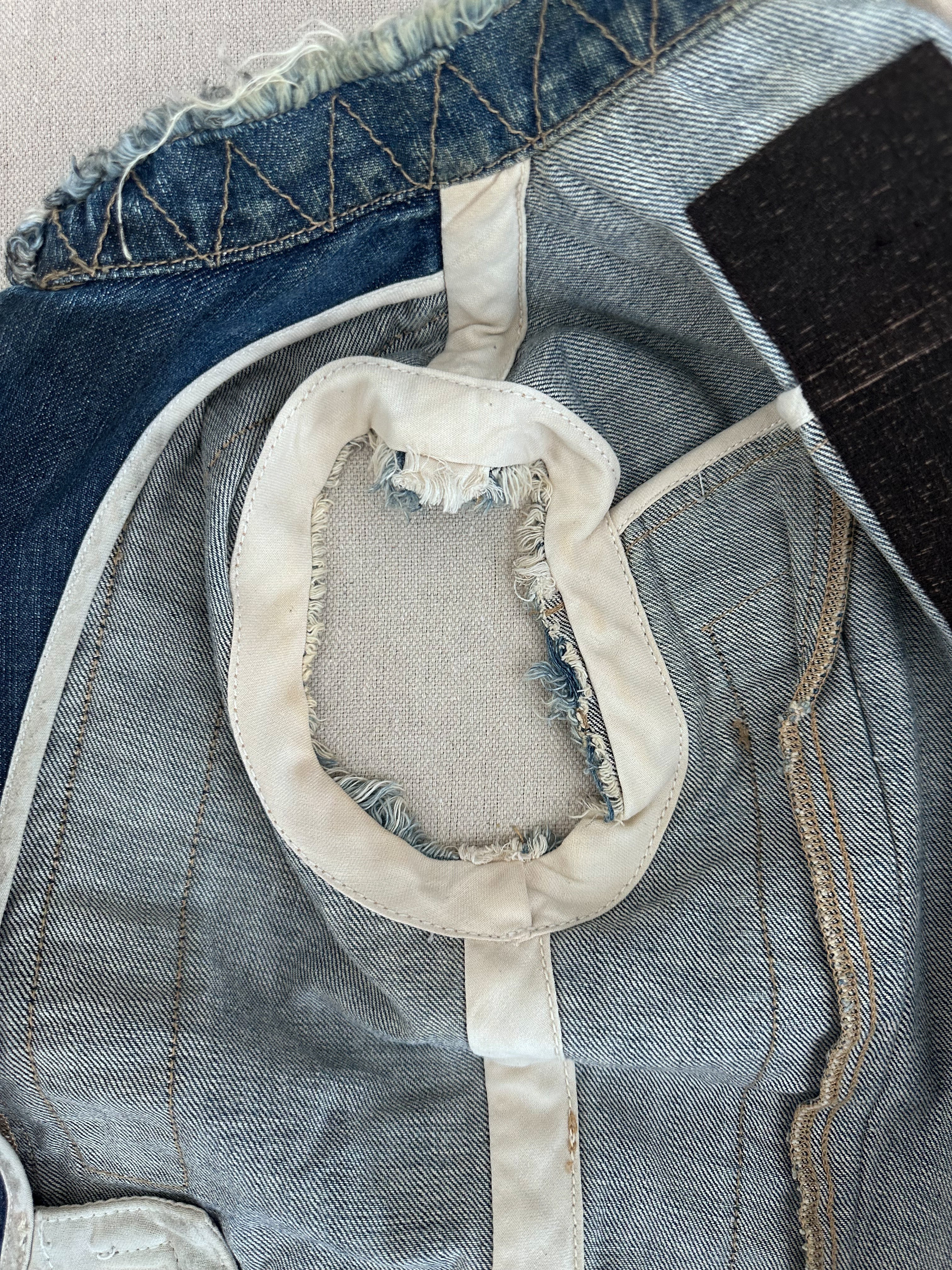 Rick Owens SLAB 2000s Oil-Wash Denim Vest