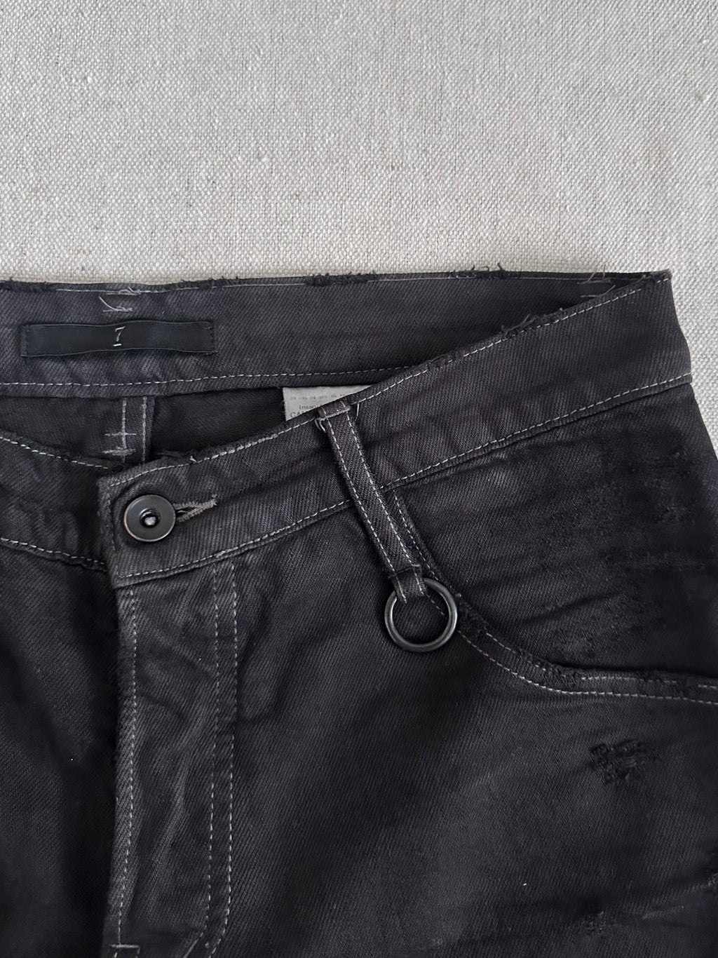 Julius 7 'Canon_1 The Possessed' SS09 Object Dyed Distressed Denim