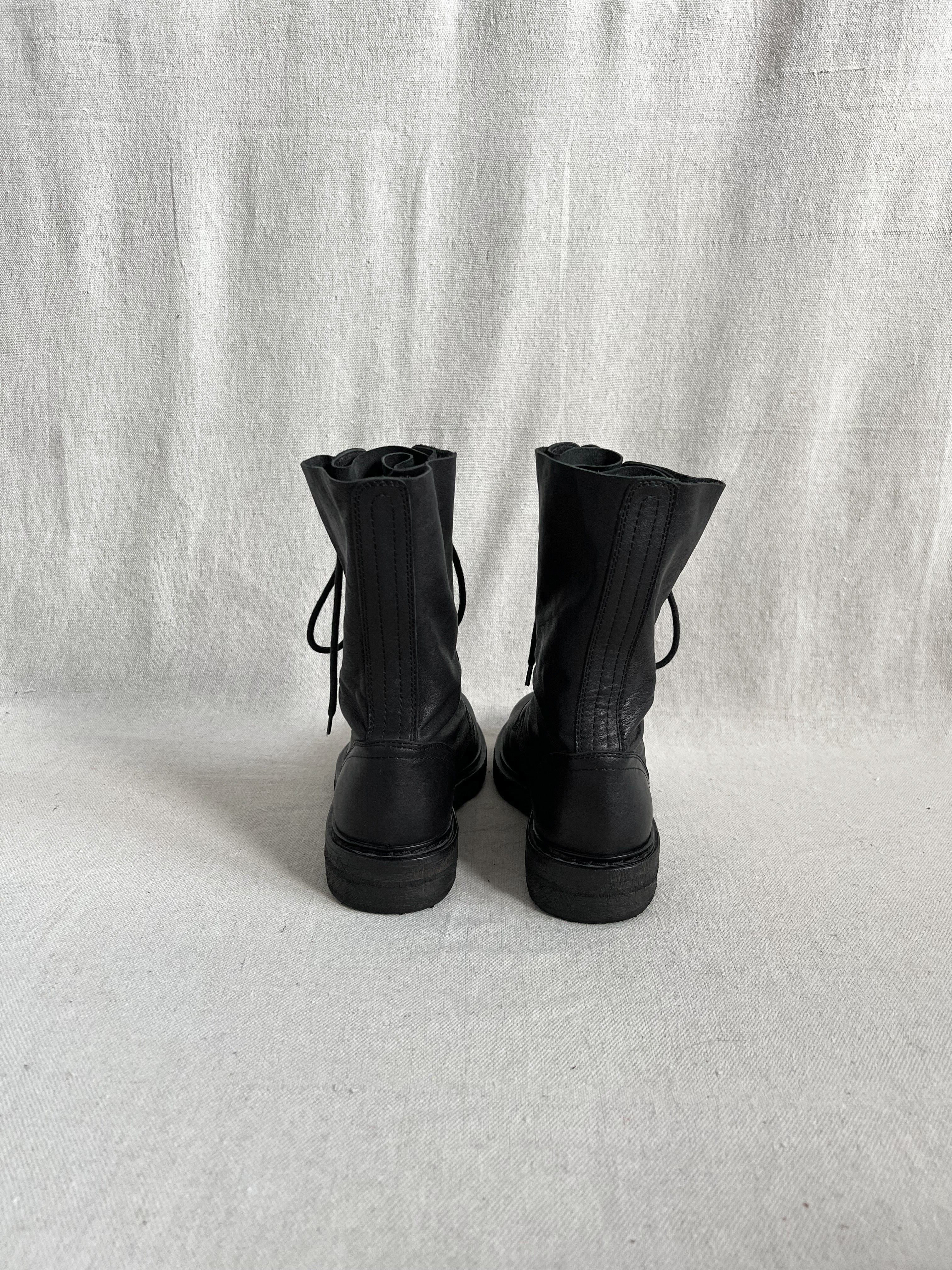 Ann Demeulemeester Lace-Up Leather Combat Boots