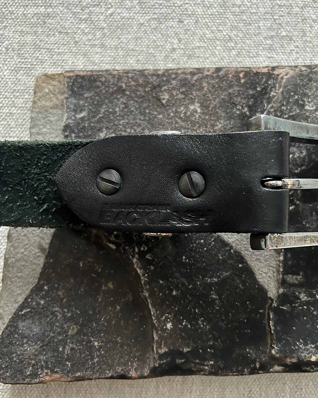 Isamu Katayama BACKLASH Heavyweight JP Shoulder Garment-Dyed Roller Buckle Belt