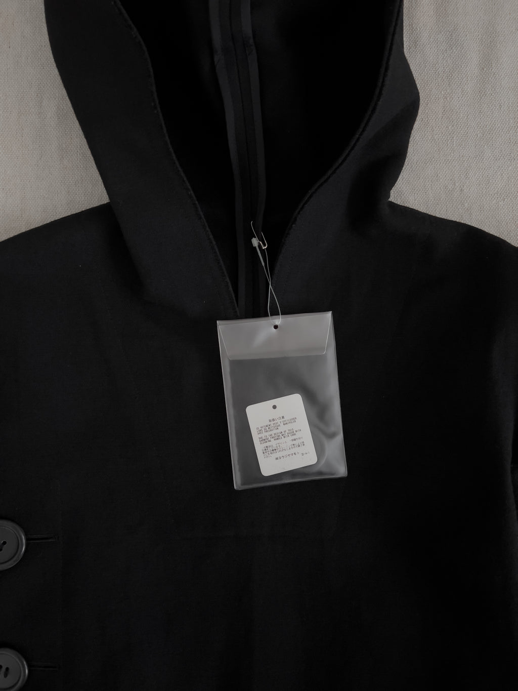 Yohji Yamamoto AW10 Runway Deadstock Hooded Cropped Pullover Jacket