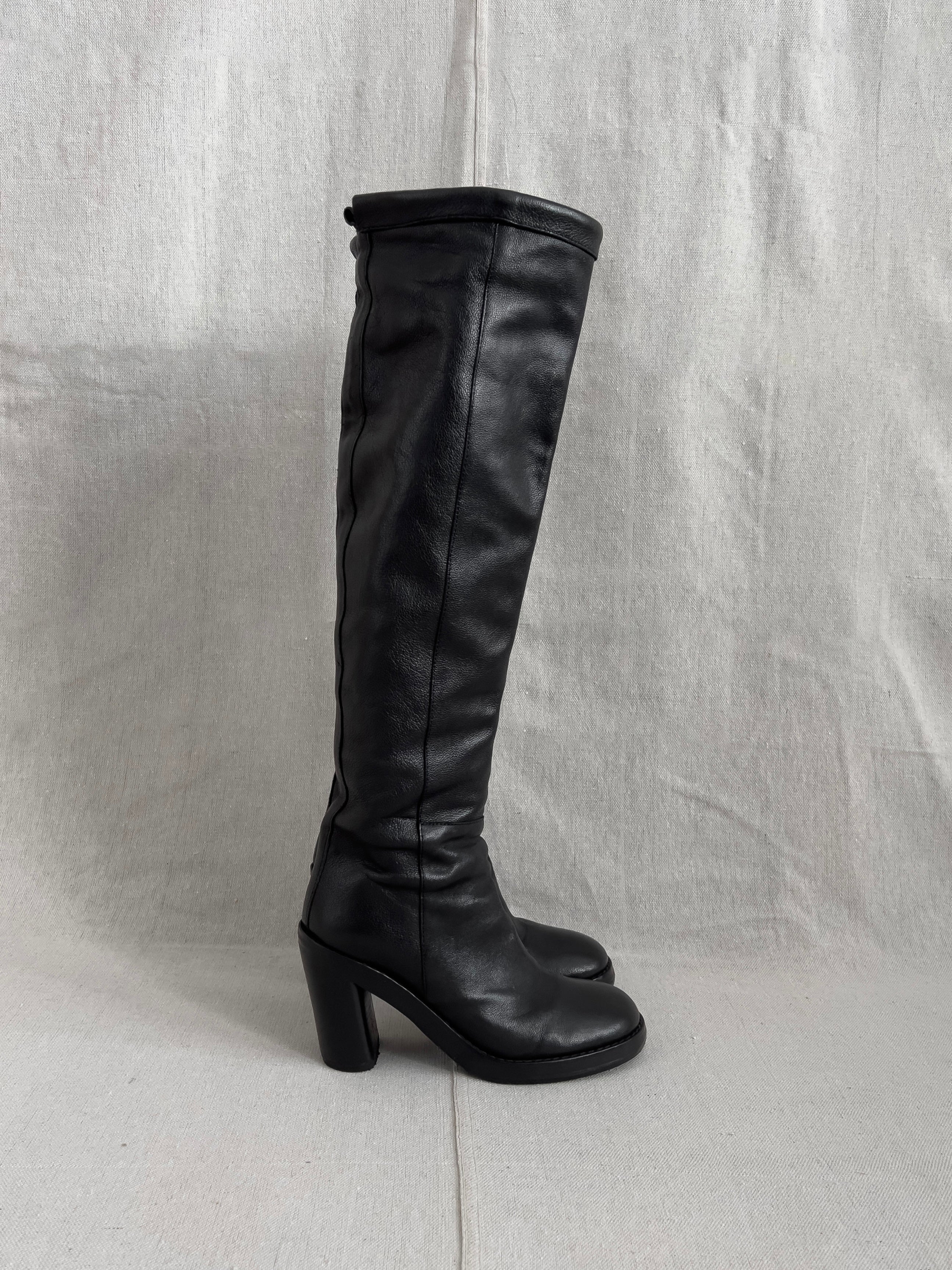 Ann Demeulemeester Tall Leather Riding Boots