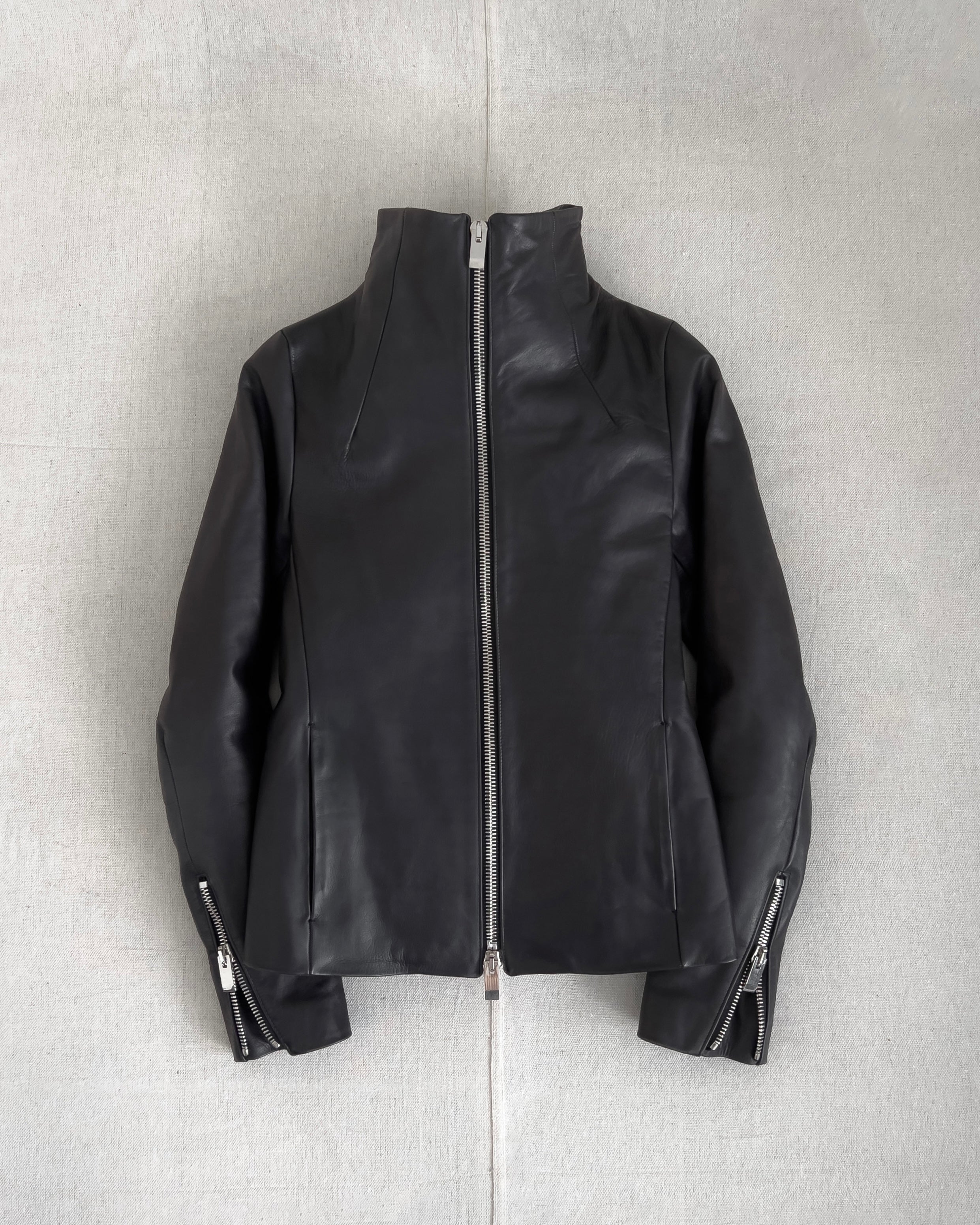 MN LAST by Shunsuke Kuratomi Avant Garde Leather Rider Jacket 