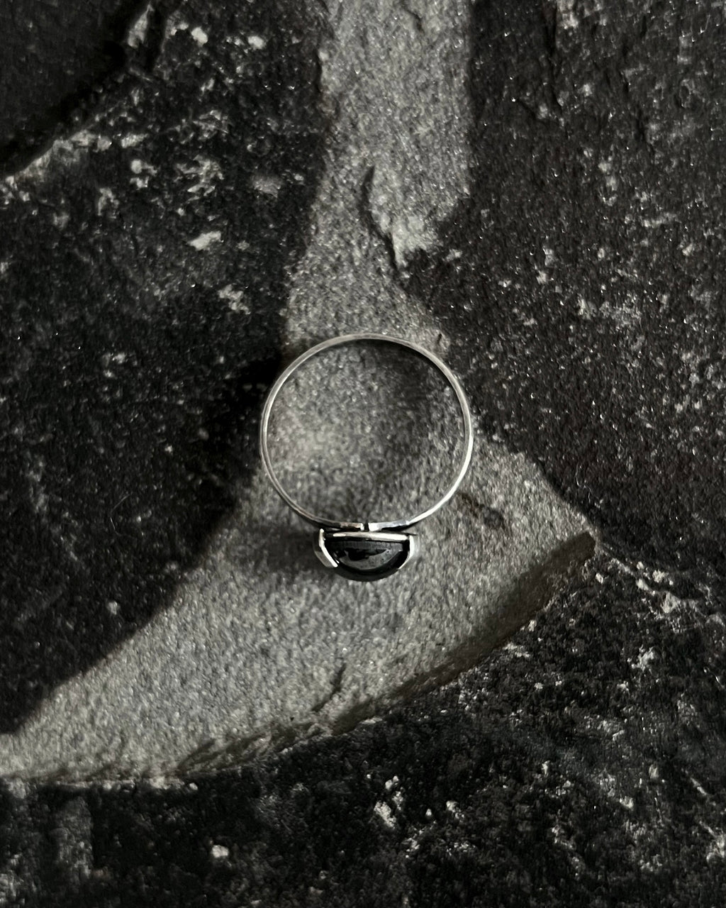 Vintage Gothic Hematite Ring