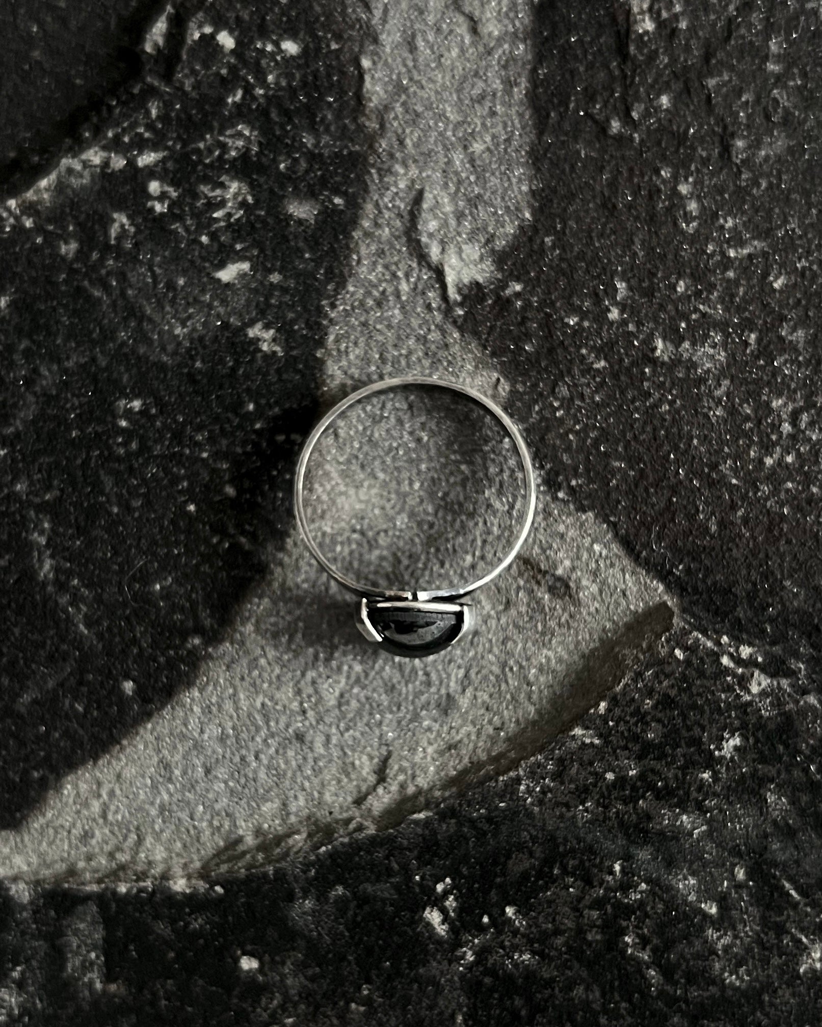 Vintage Gothic Hematite Ring