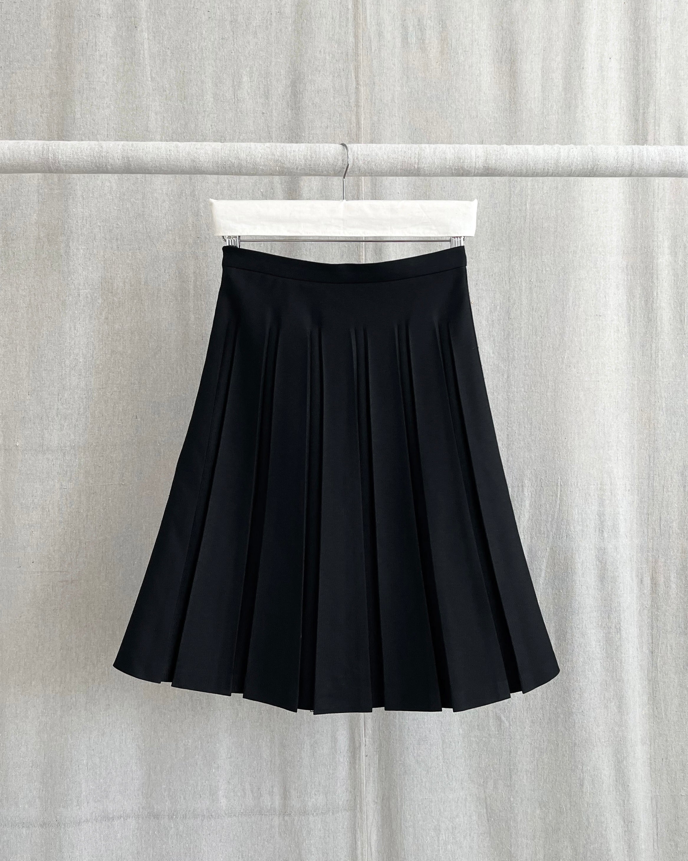 Box Pleat Knee Skirt
